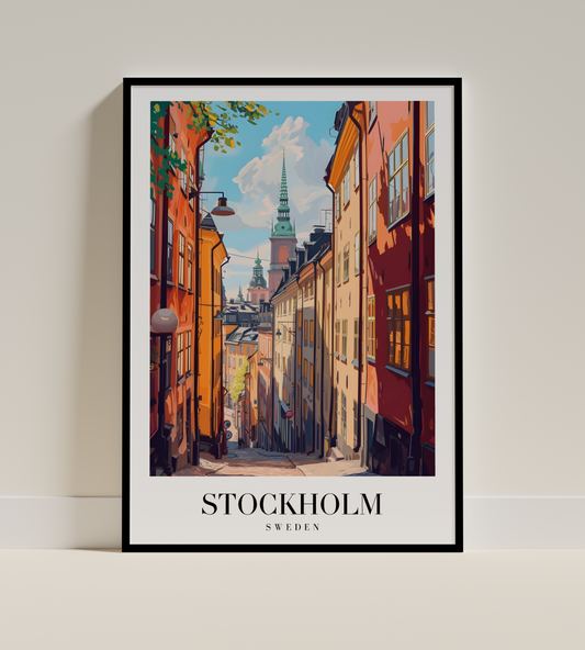 Stockholm Sweden Old Town Poster