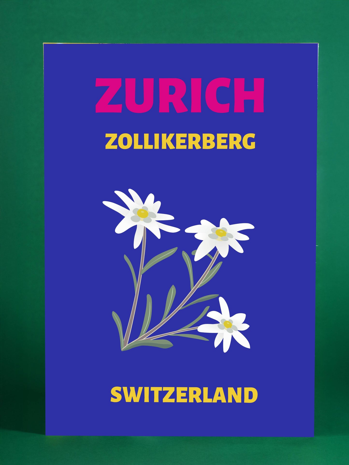 Zurich Zollikerberg Switzerland Travel Art Poster