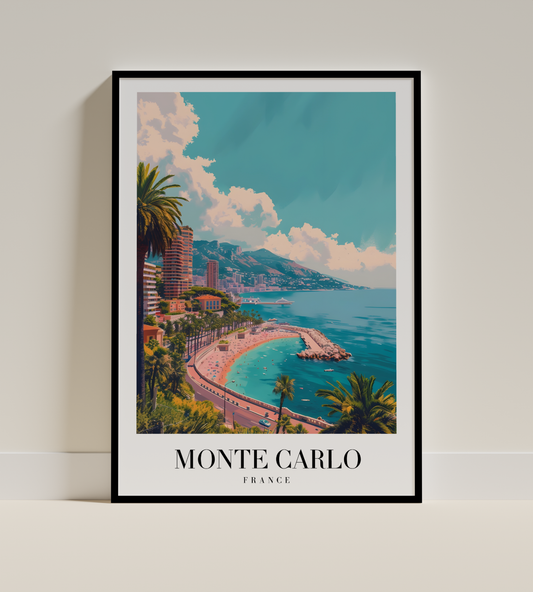 Monte Carlo Poster – Chic Riviera Coastline