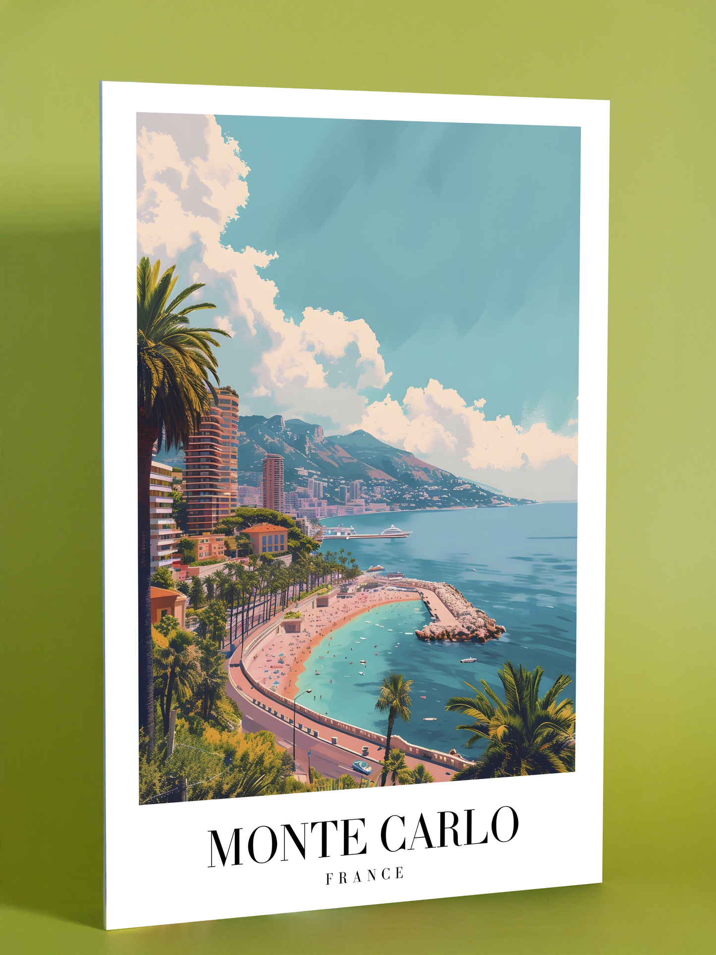 Monte Carlo Poster – Chic Riviera Coastline