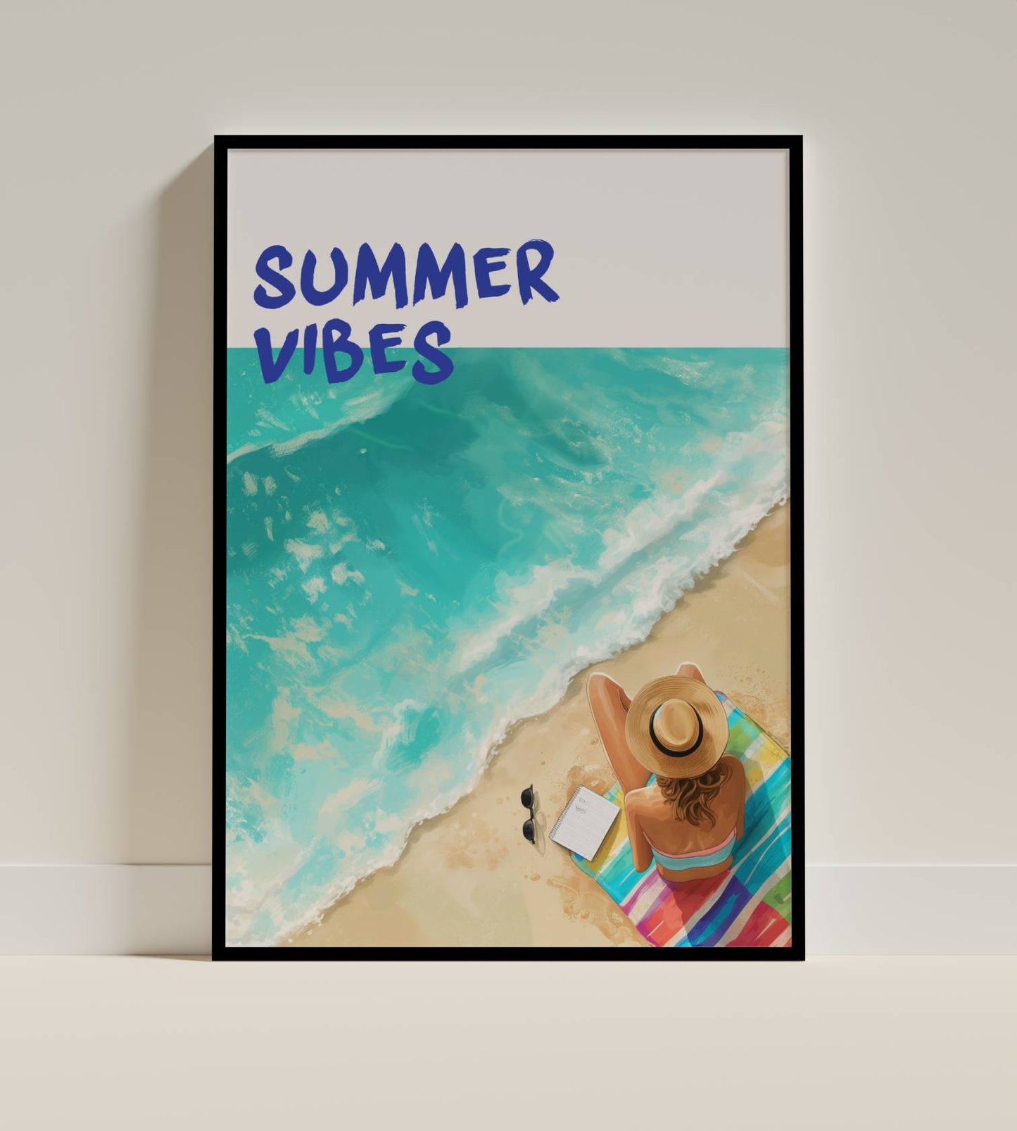 Summer Vibes Beach Scene Art