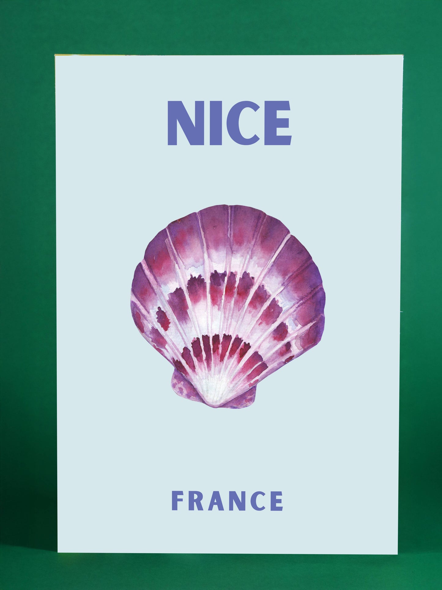 Nice France Seashell Print – Elegant Coastal Wall Art