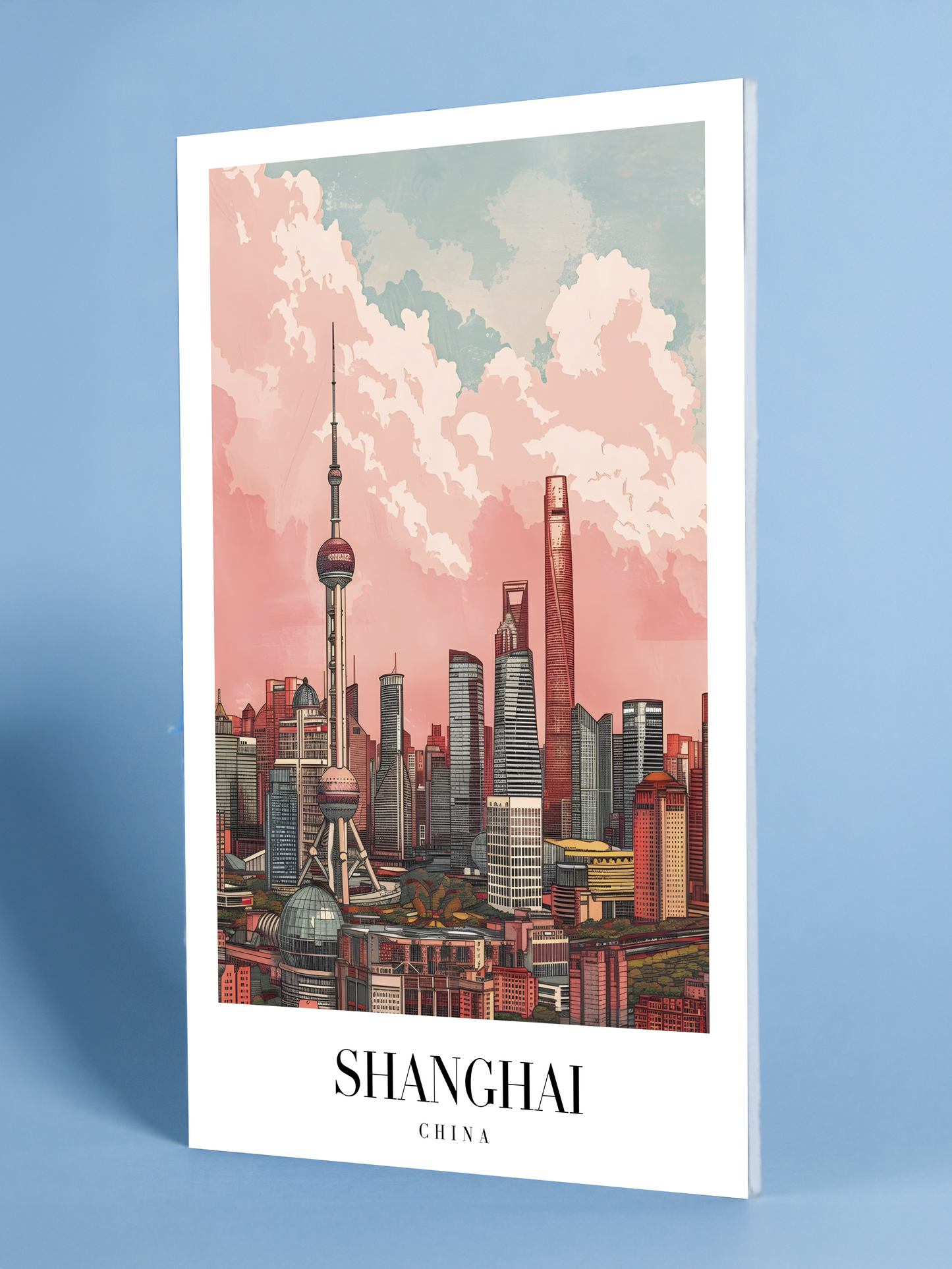 Shanghai China Modern Skyline Poster