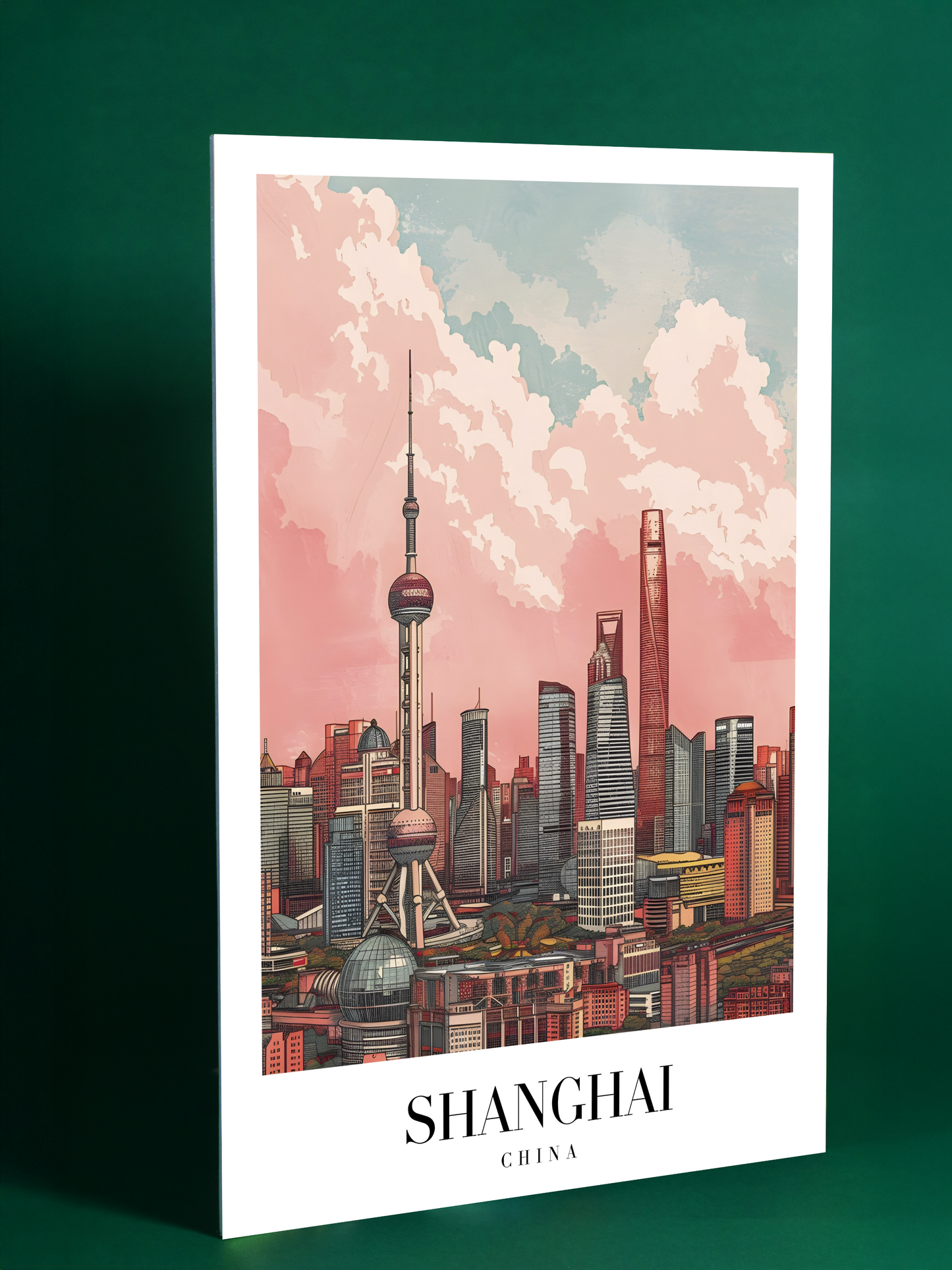 Shanghai China Modern Skyline Poster