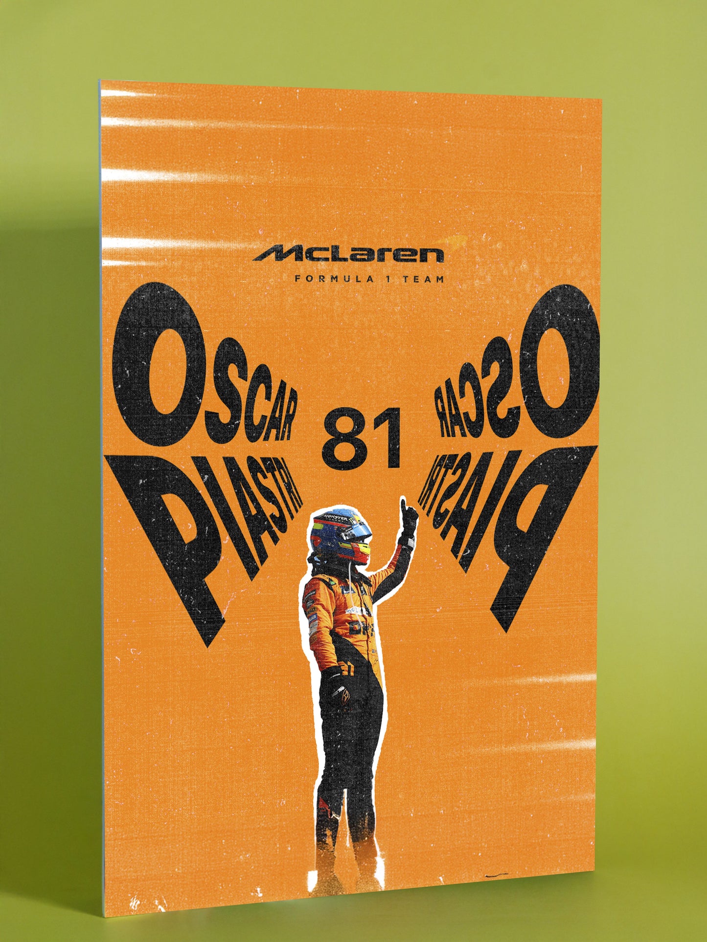 Oscar Piastri McLaren Poster – Retro Racing Edition
