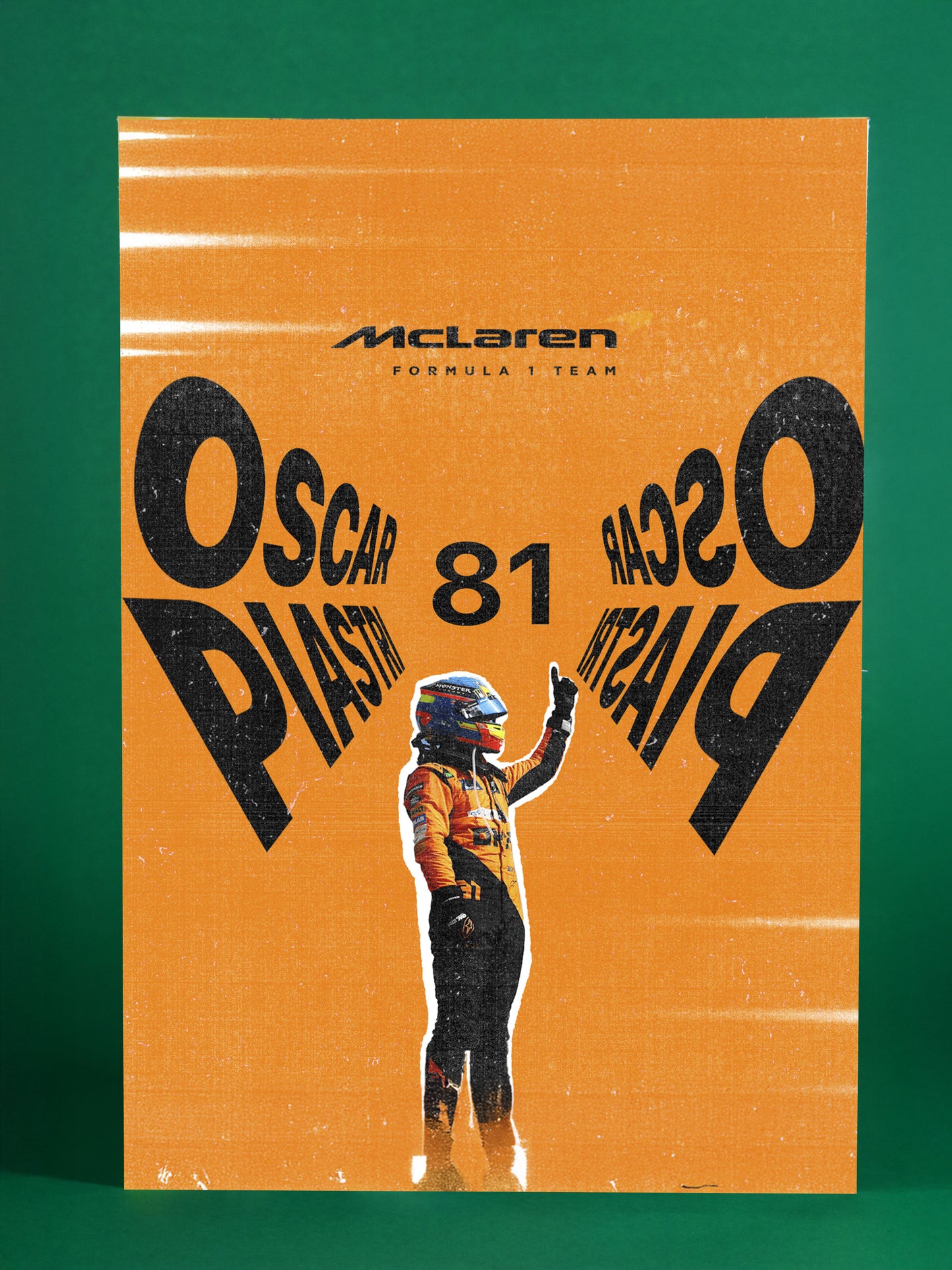 Oscar Piastri McLaren Poster – Retro Racing Edition