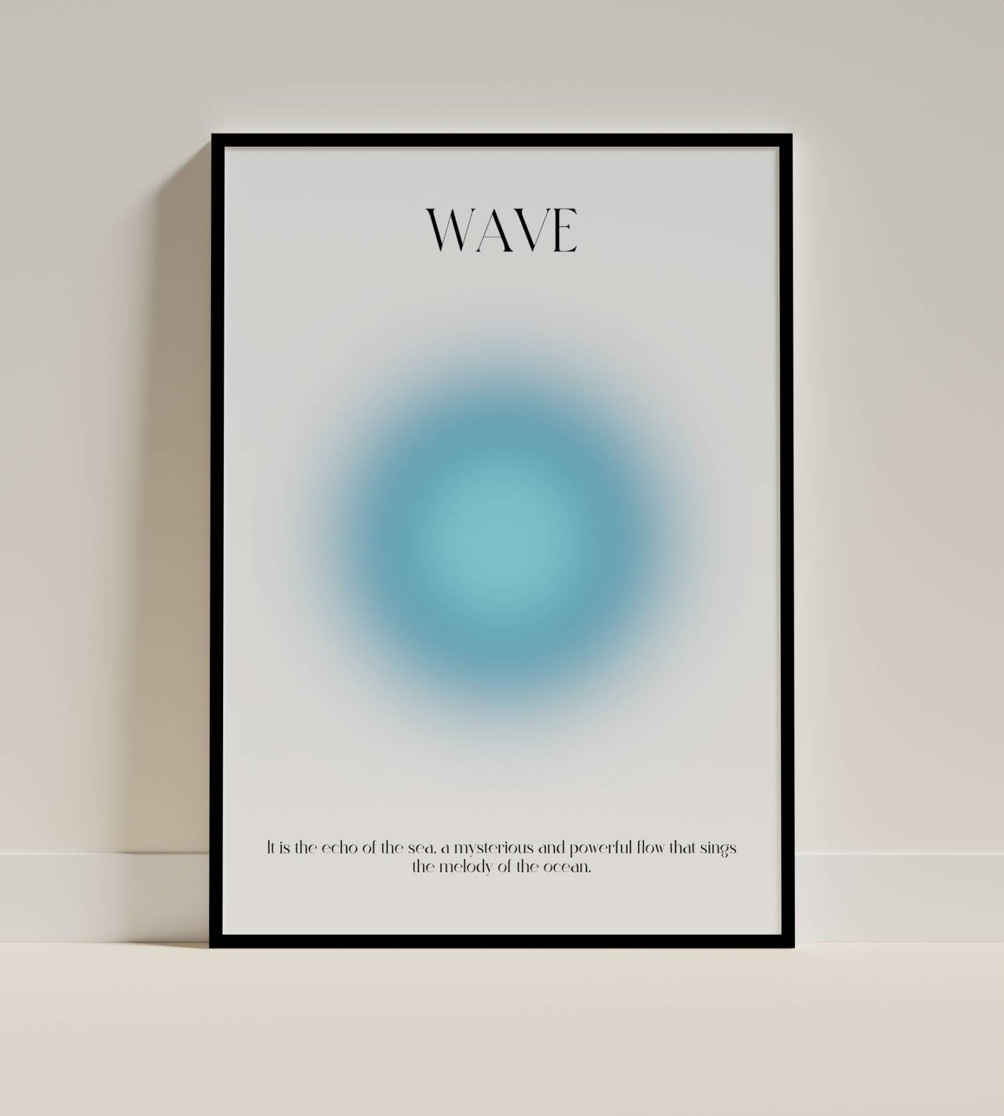 WAVE Modern Abstract Poster – Ocean Melody