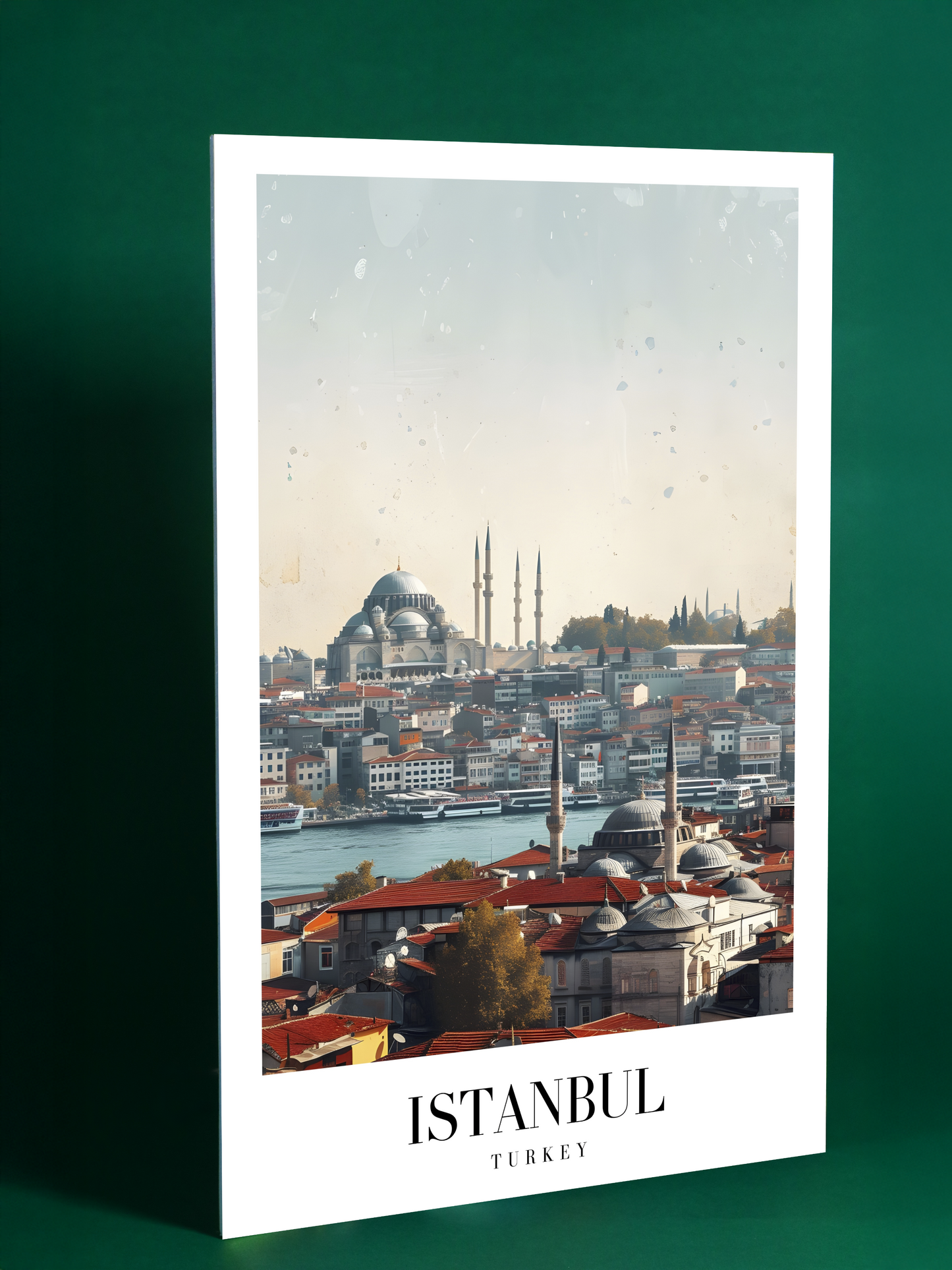 Istanbul Turkey Skyline Art Poster