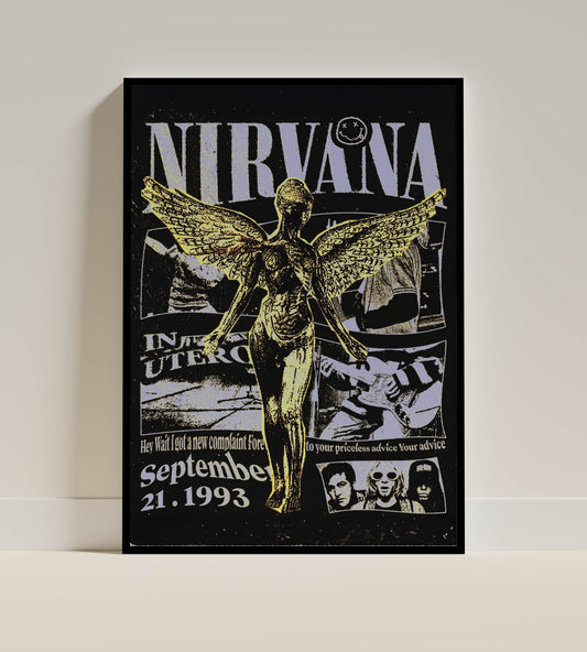 Nirvana “In Utero” Angel Collage Poster