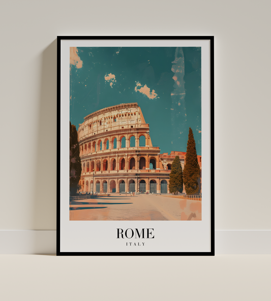 Rome Colosseum Art Print – Italy Travel Poster