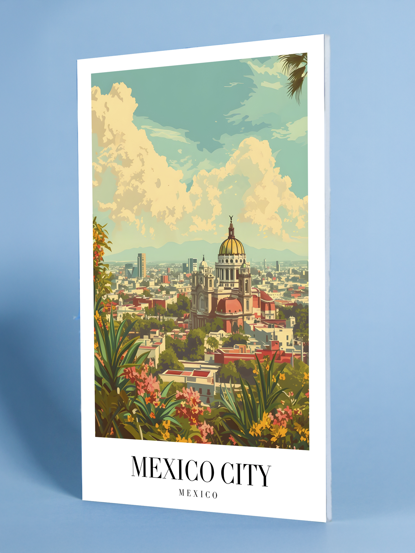 Mexico City Skyline Art Print – Vibrant Urban Mexico Wall Decor