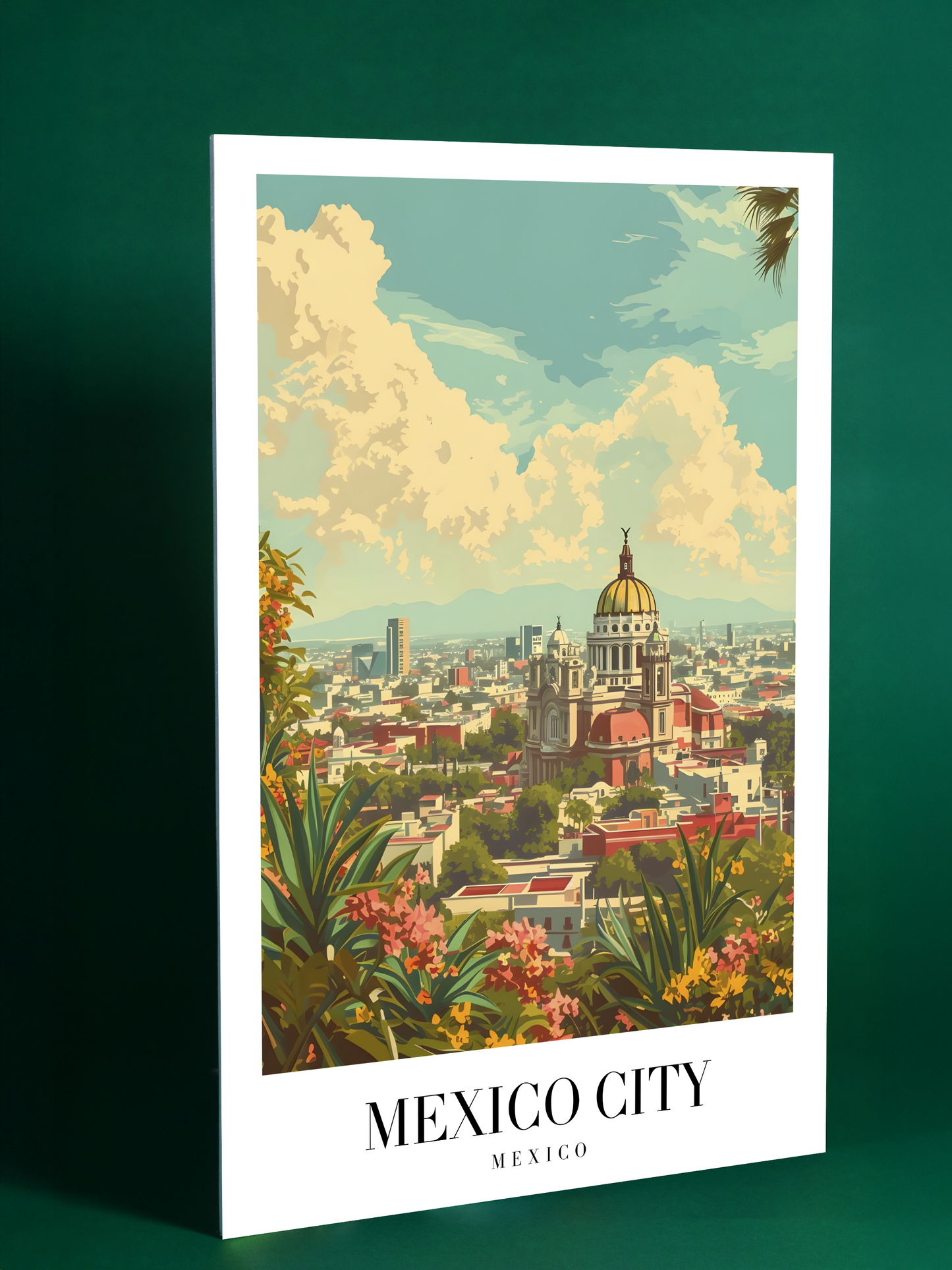 Mexico City Skyline Art Print – Vibrant Urban Mexico Wall Decor