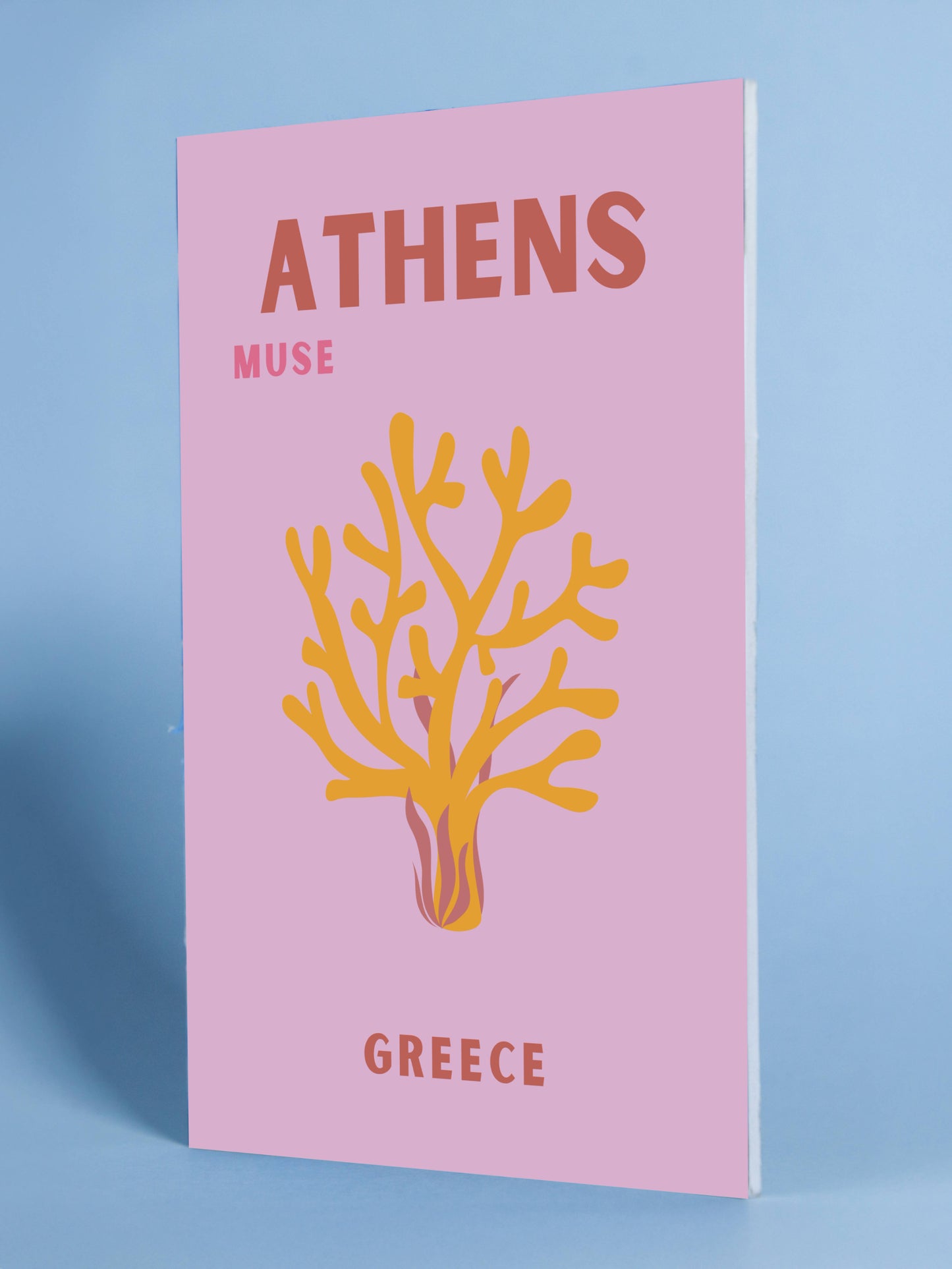 Athens Greece Muse Art Print – Modern Travel Poster
