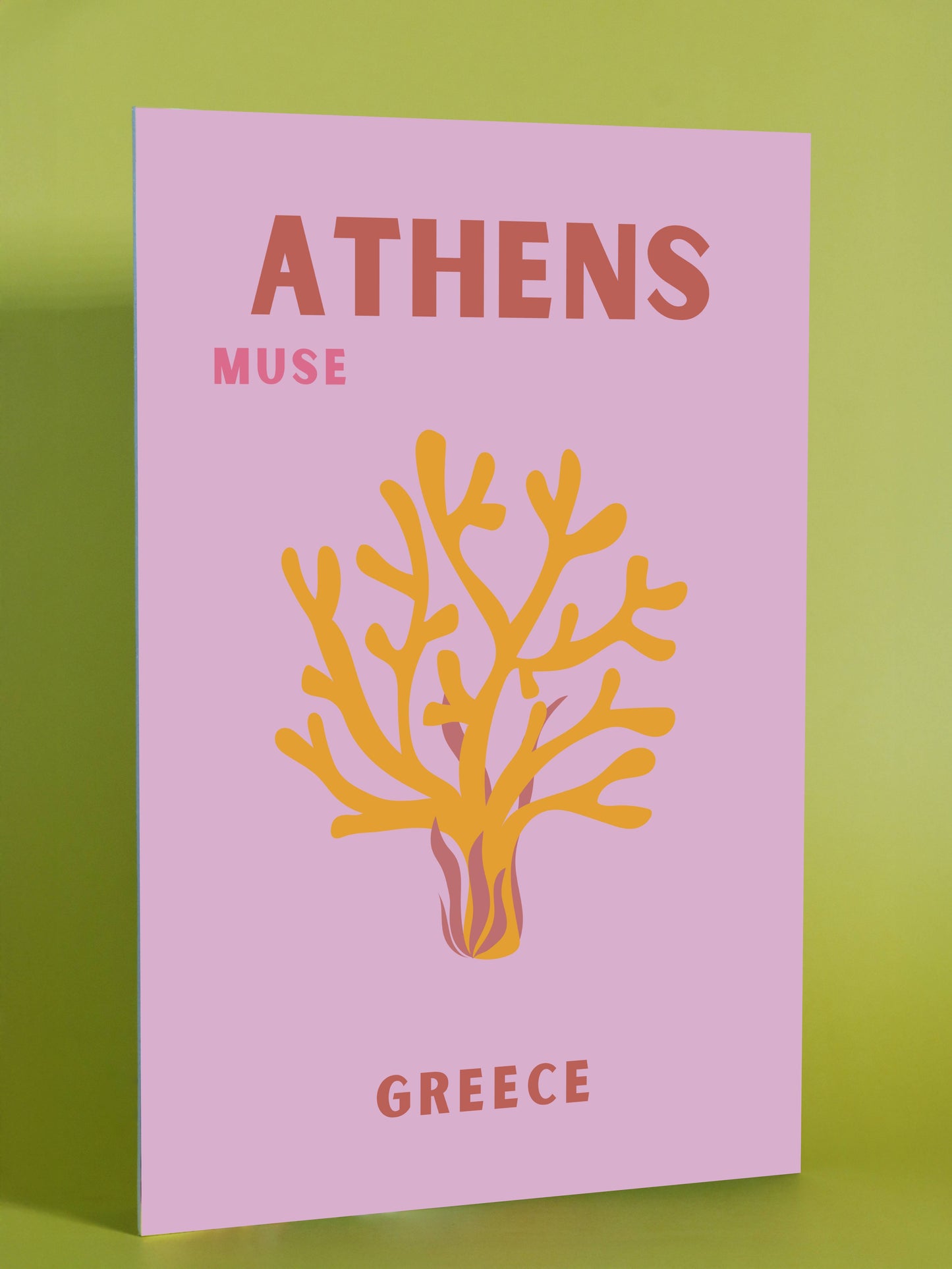 Athens Greece Muse Art Print – Modern Travel Poster