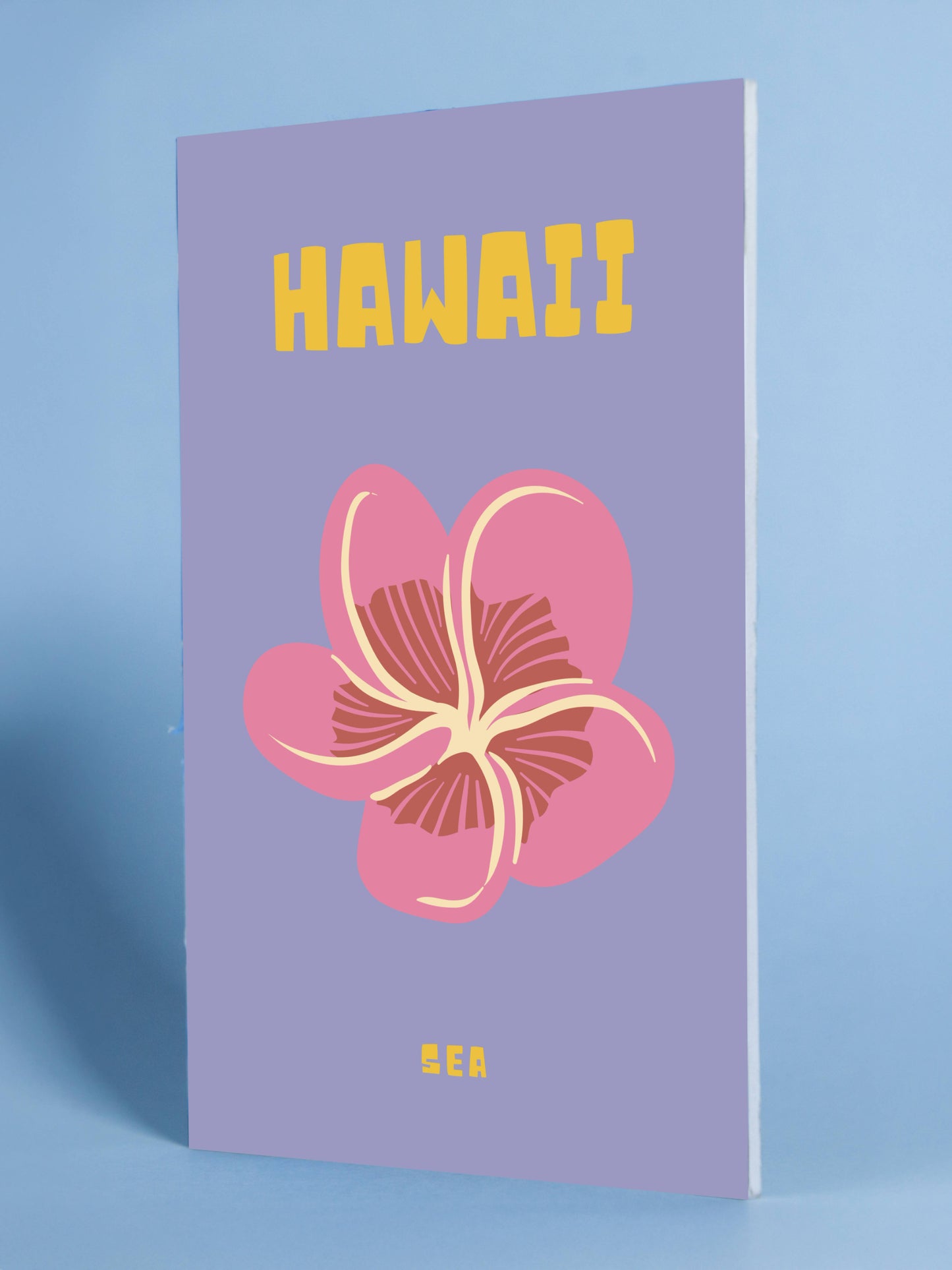 Hawaii Island Poster – Tropical Flower & Sea Theme Art Print