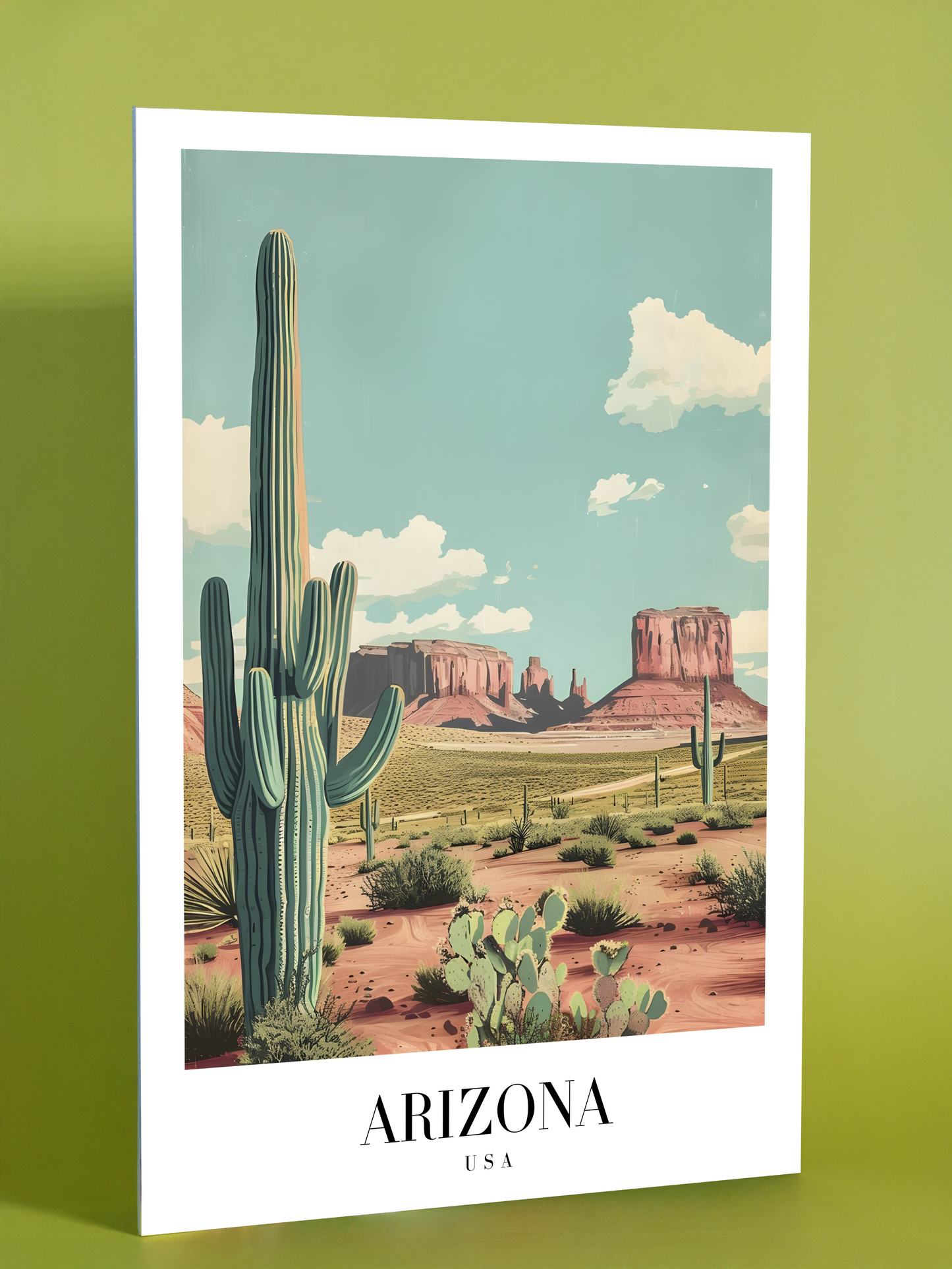 Arizona Desert Landscape Poster – Southwestern Scenic Wall Art