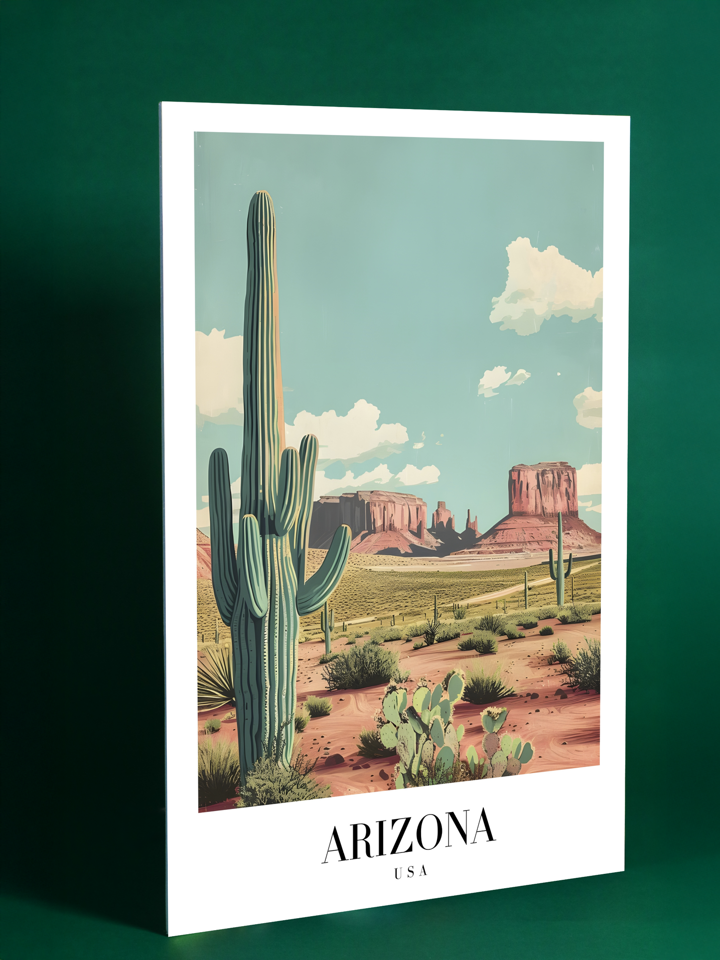 Arizona Desert Landscape Poster – Southwestern Scenic Wall Art
