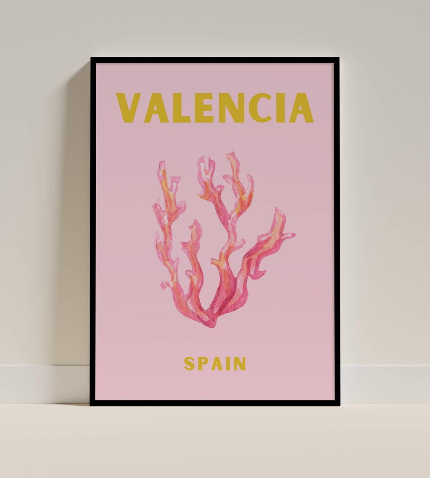 Valencia Coral Art Print – Spain Ocean Decor