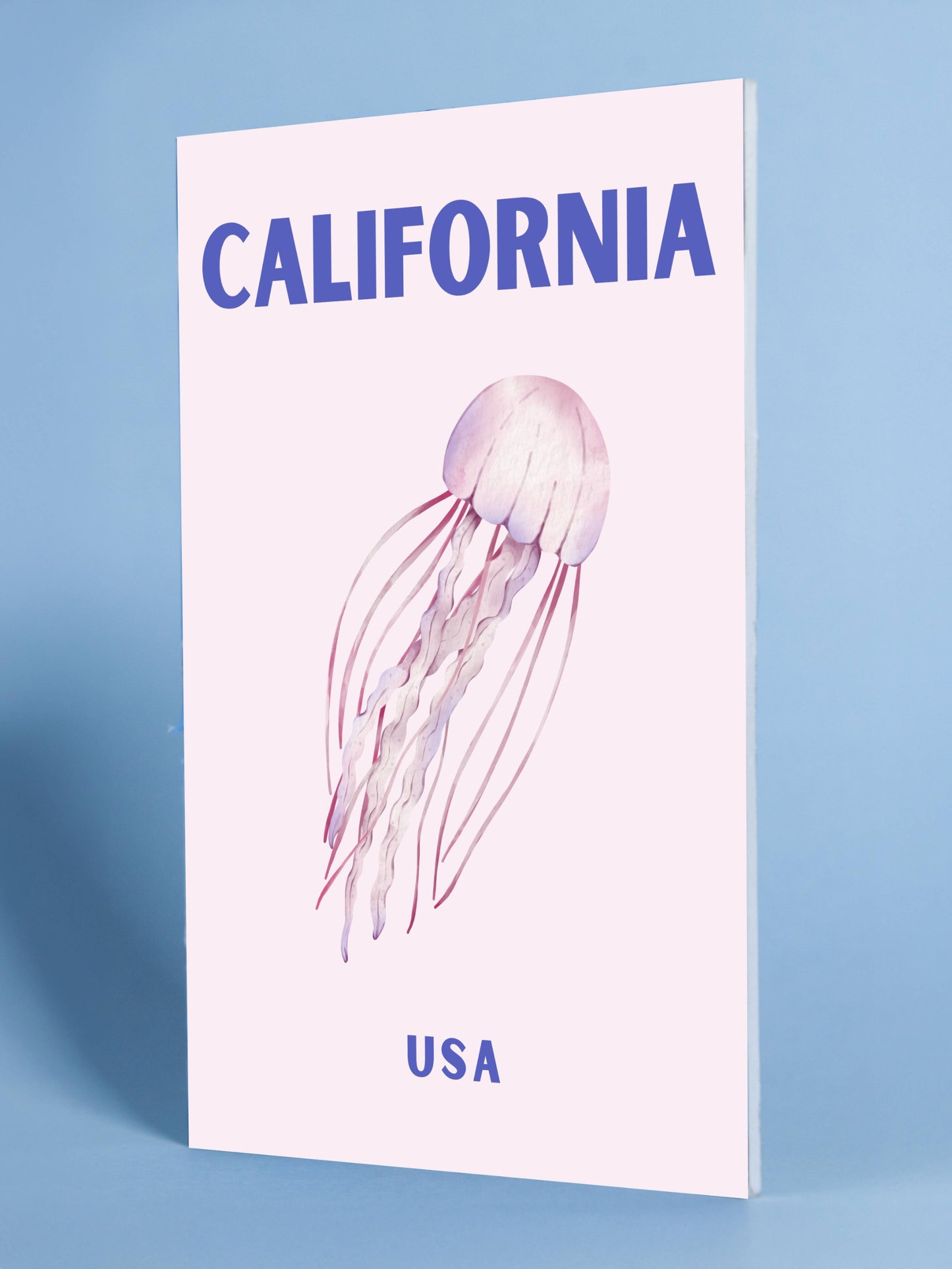 California USA Poster – Watercolor Jellyfish Print
