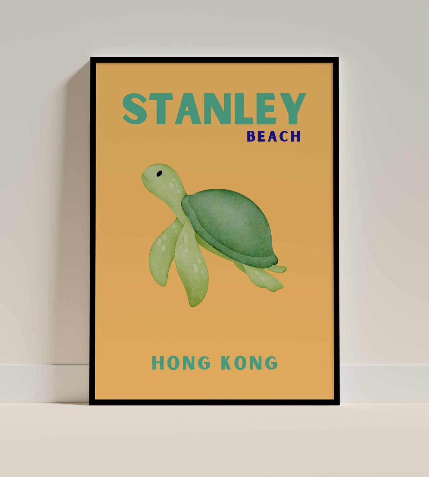 Stanley Beach Hong Kong Sea Turtle Print