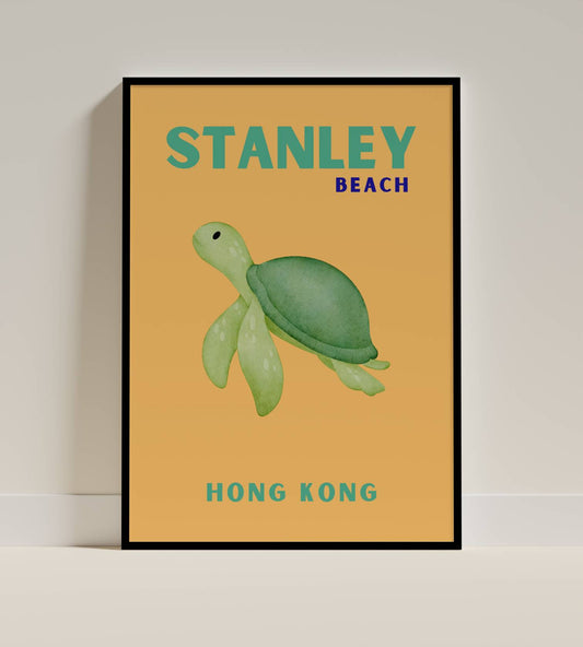 Stanley Beach Hong Kong Sea Turtle Print