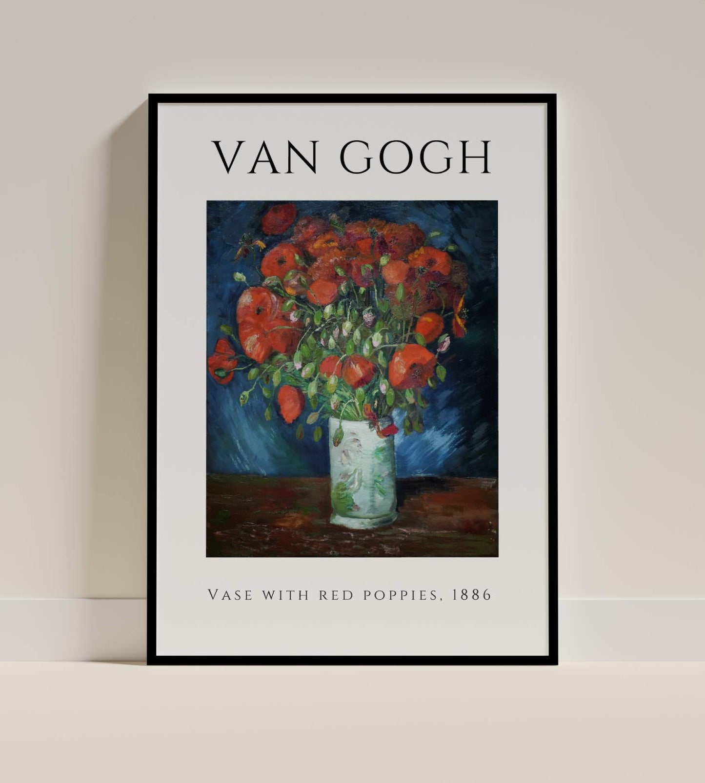 Van Gogh Art Poster – Vase With Red Poppies