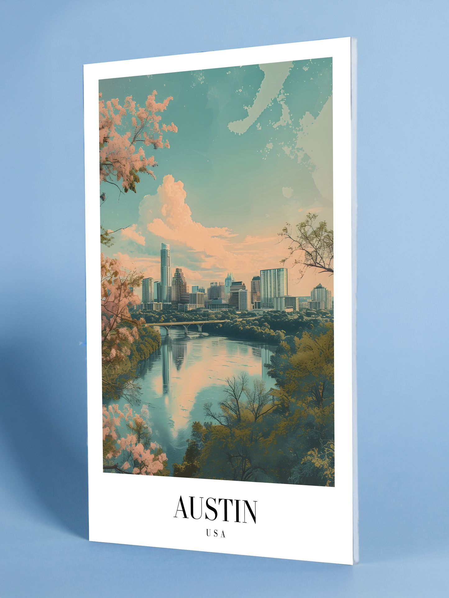 Austin Texas Urban Riverside Poster