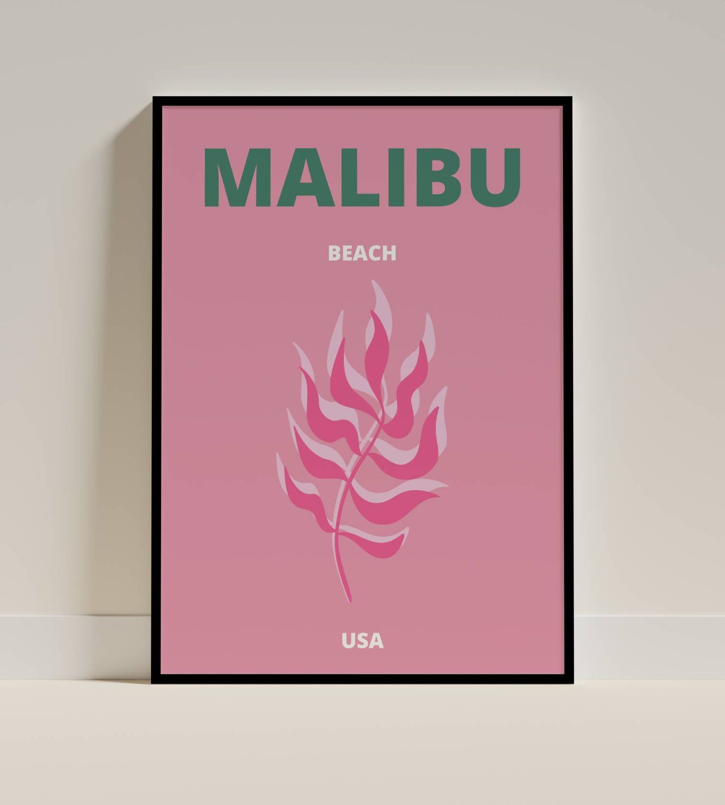 Malibu Beach Art Print – USA Coastal Wall Decor