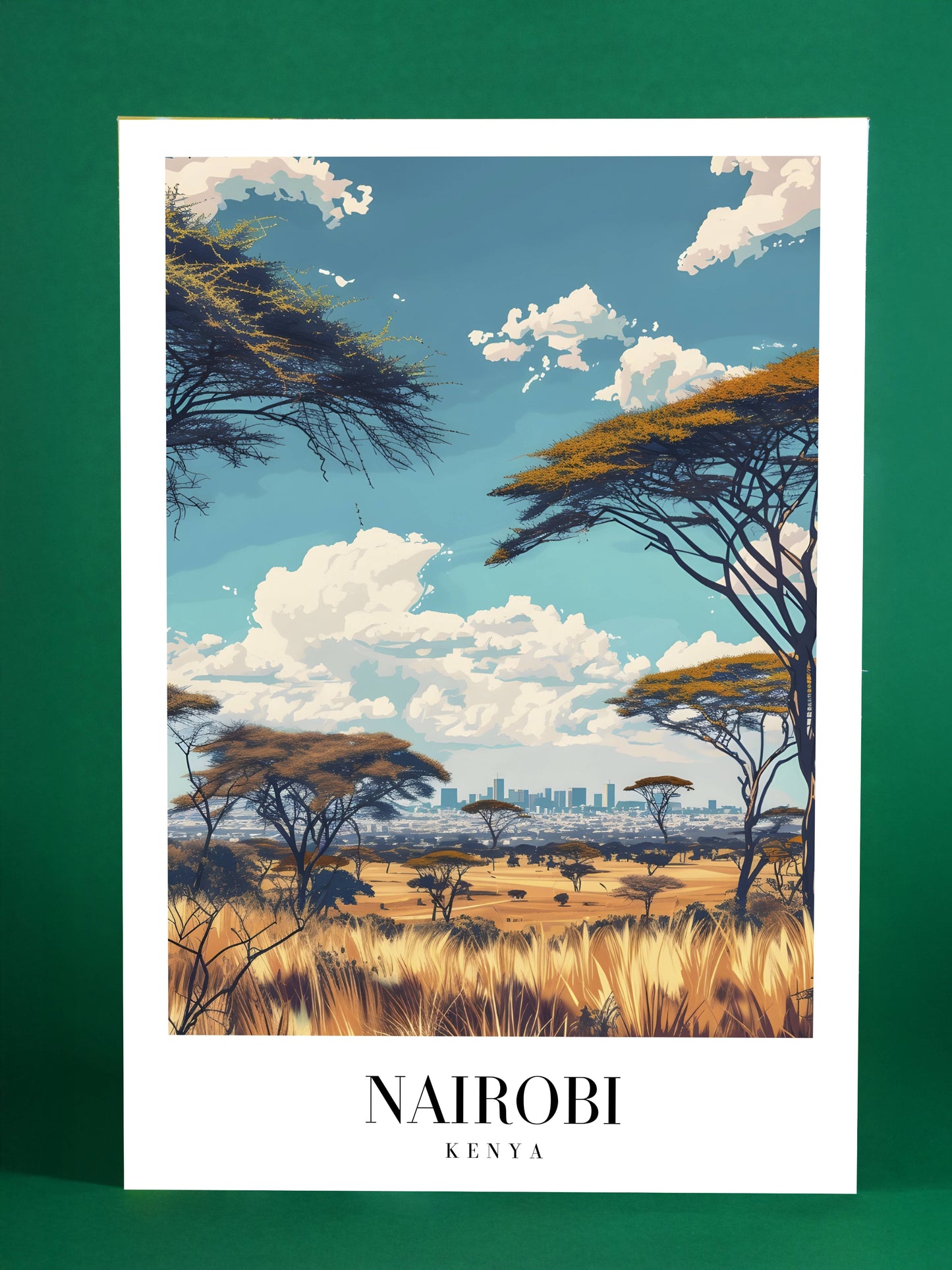 Nairobi Savannah Skyline Poster