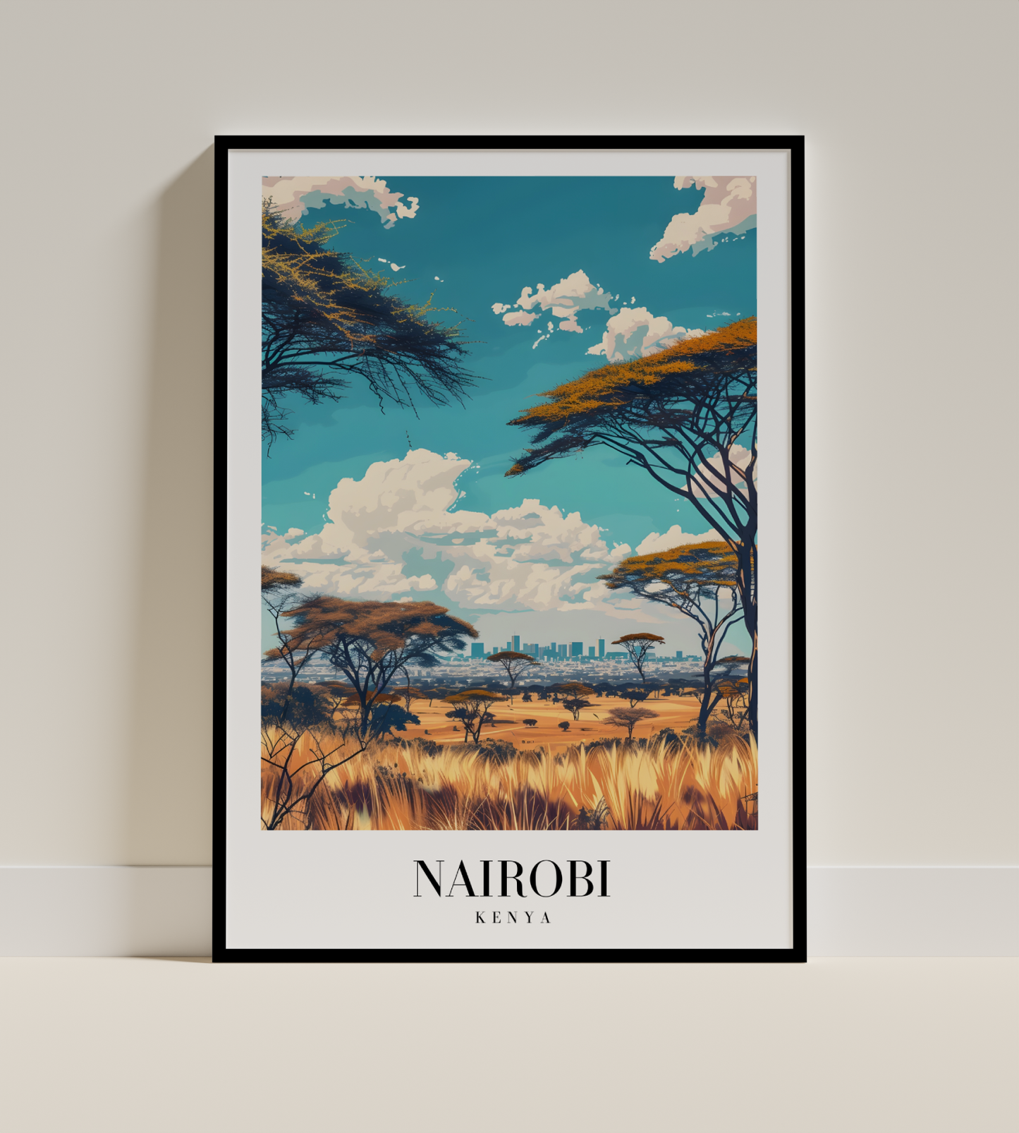 Nairobi Savannah Skyline Poster