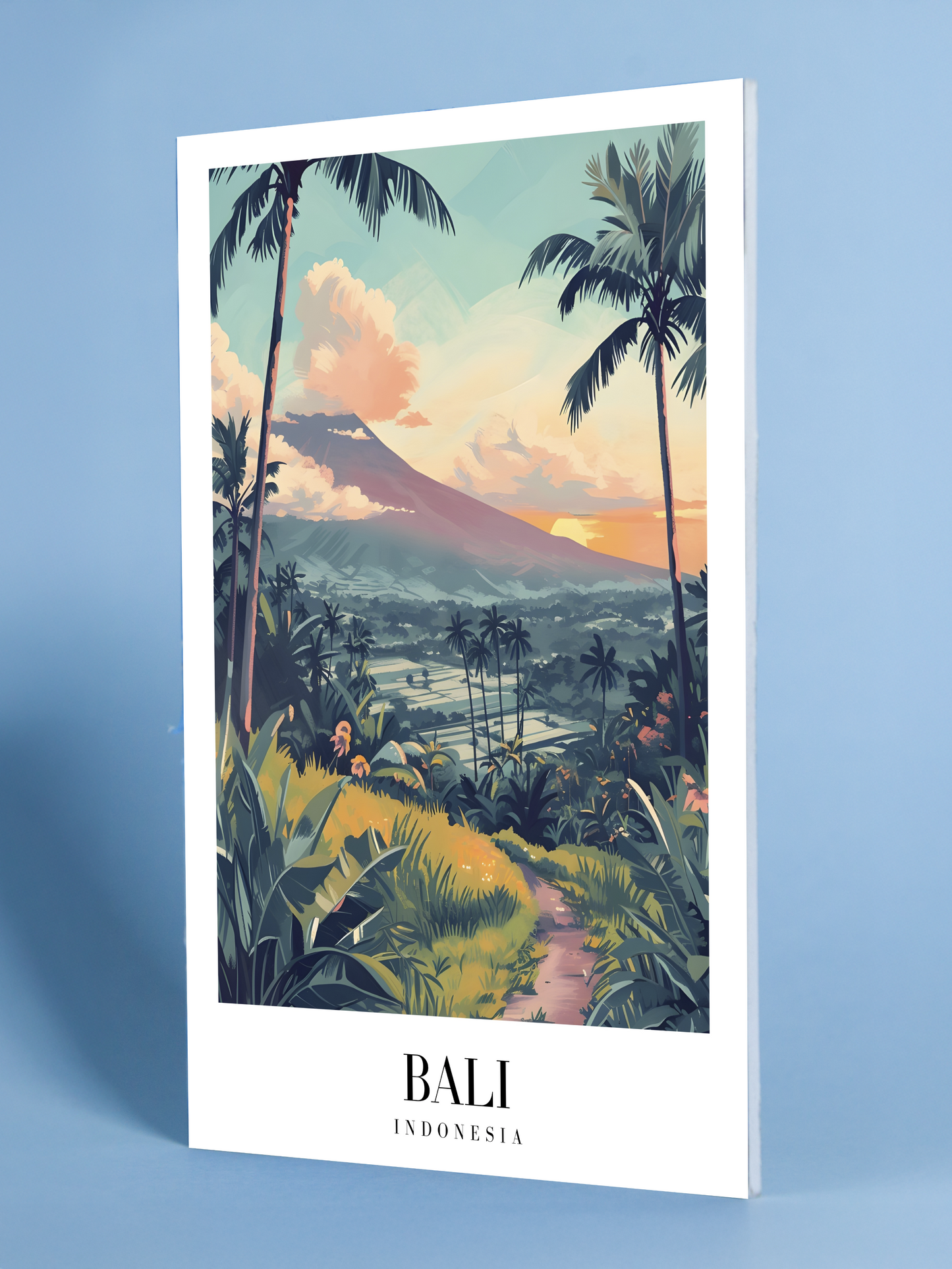 Bali Landscape Art Print – Indonesia Tropical Nature Poster