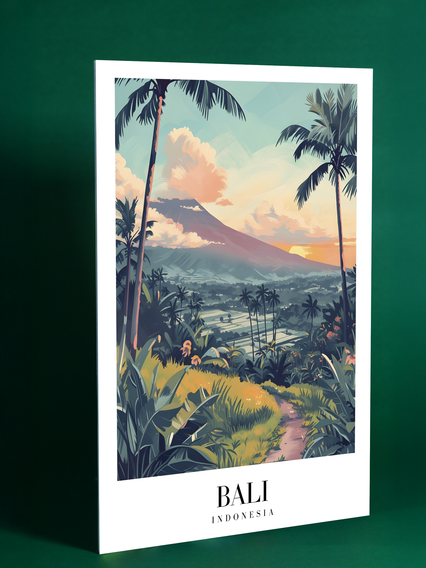 Bali Landscape Art Print – Indonesia Tropical Nature Poster