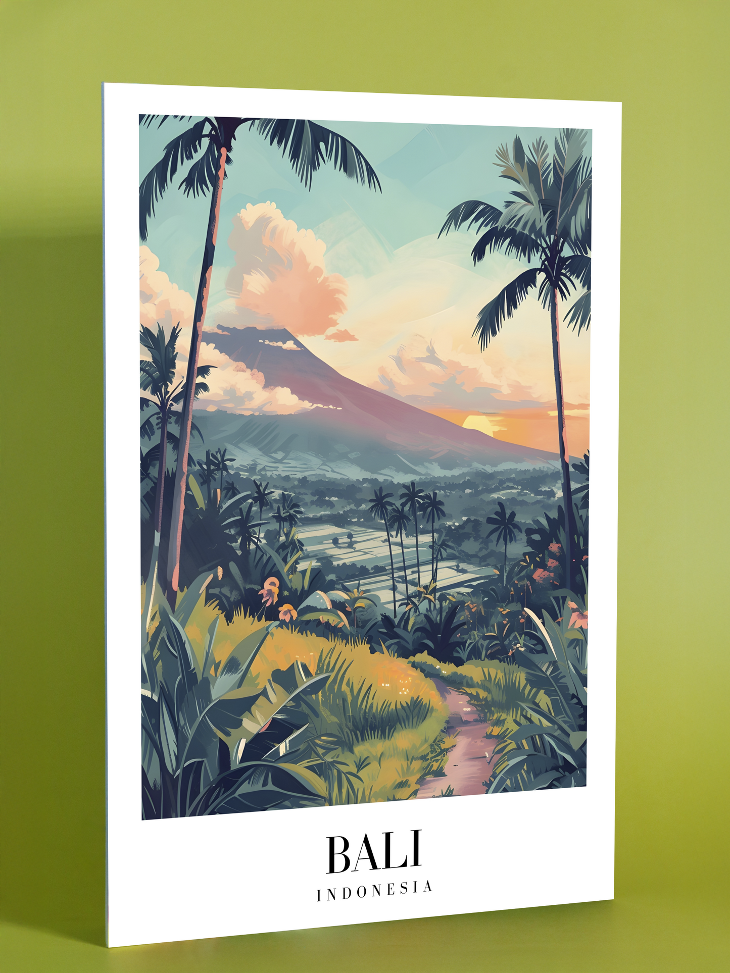 Bali Landscape Art Print – Indonesia Tropical Nature Poster