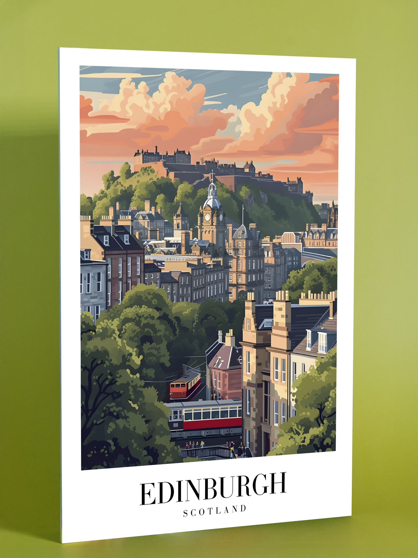 Edinburgh Cityscape Art Print – Scotland Poster
