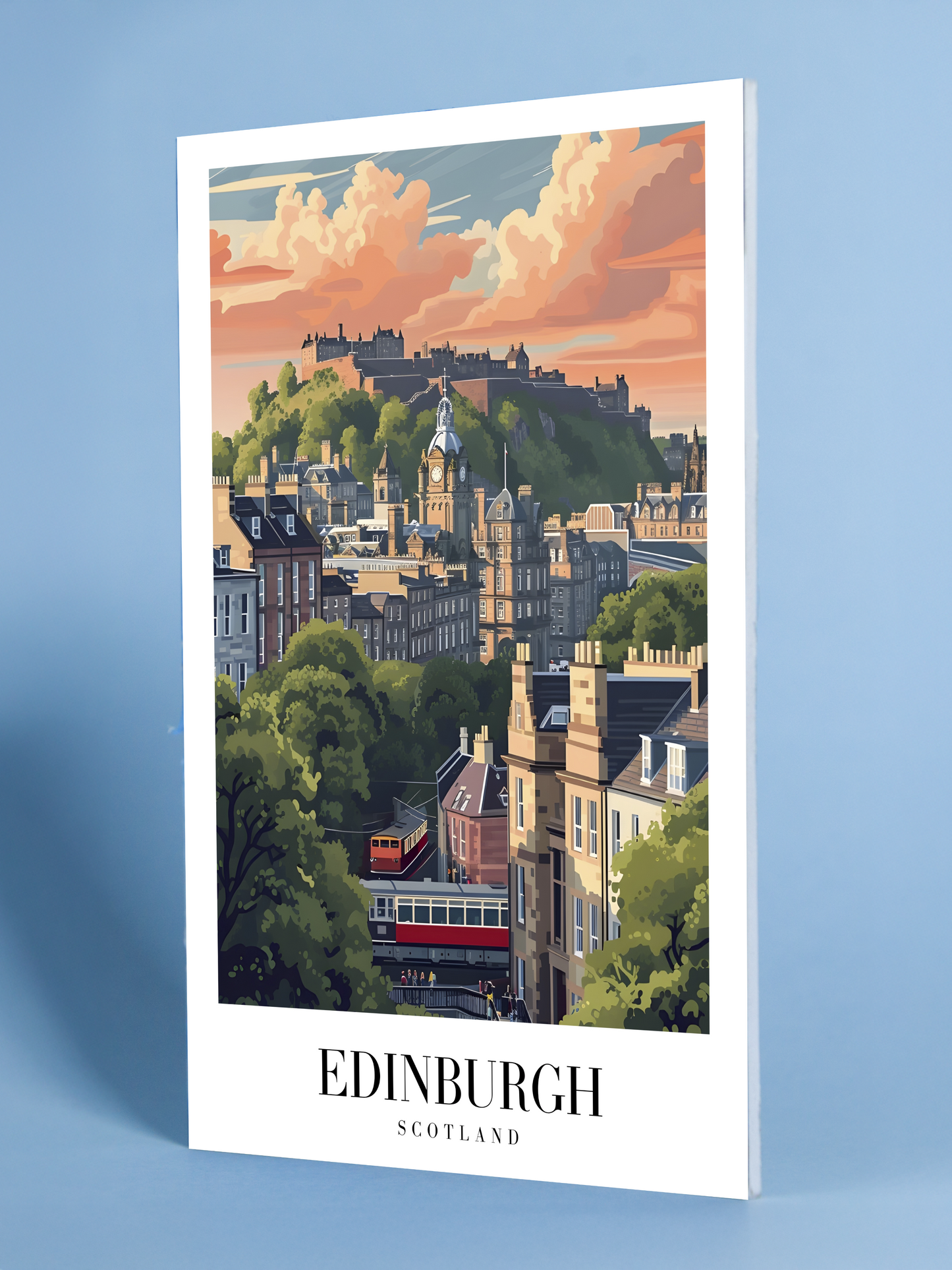 Edinburgh Cityscape Art Print – Scotland Poster