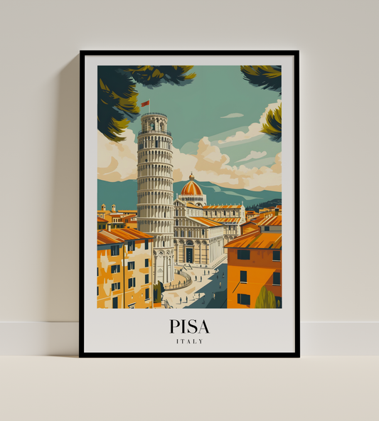 Pisa Italy Leaning Tower Art Print