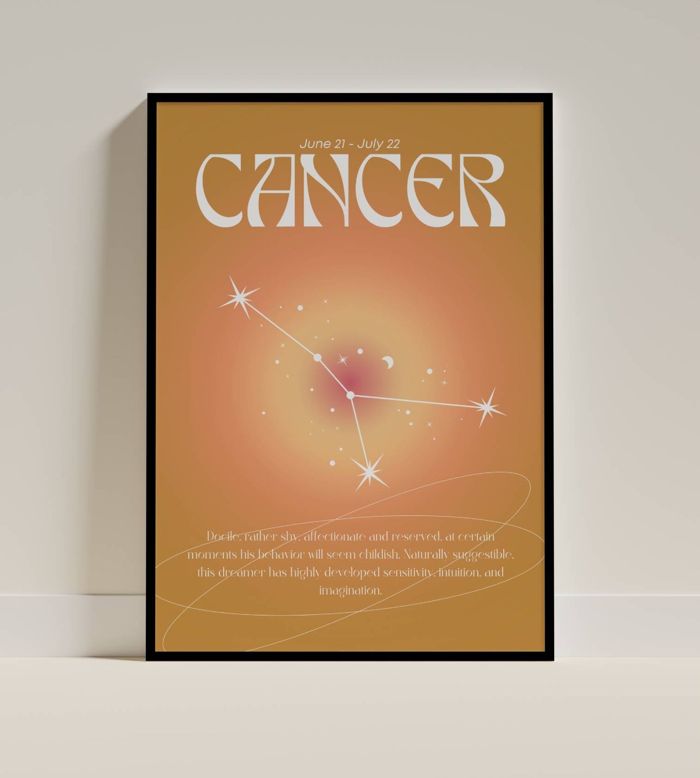 Cancer Zodiac Sign Art Print – Dreamy Astrology