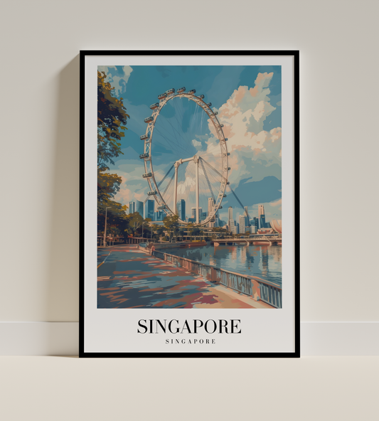 Singapore Poster – Skyline & the Iconic Singapore Flyer