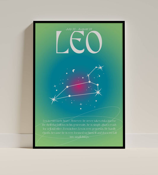 Leo Zodiac Sign Art