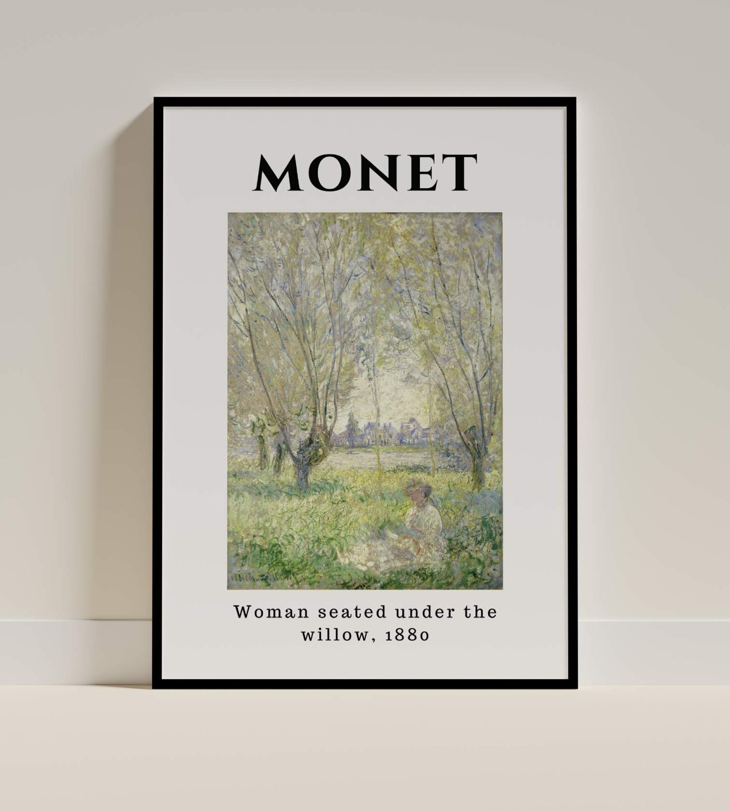 Monet Art Poster - Woman Seated Under the Willow