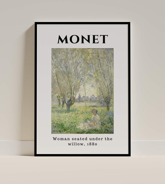 Monet Art Poster - Woman Seated Under the Willow