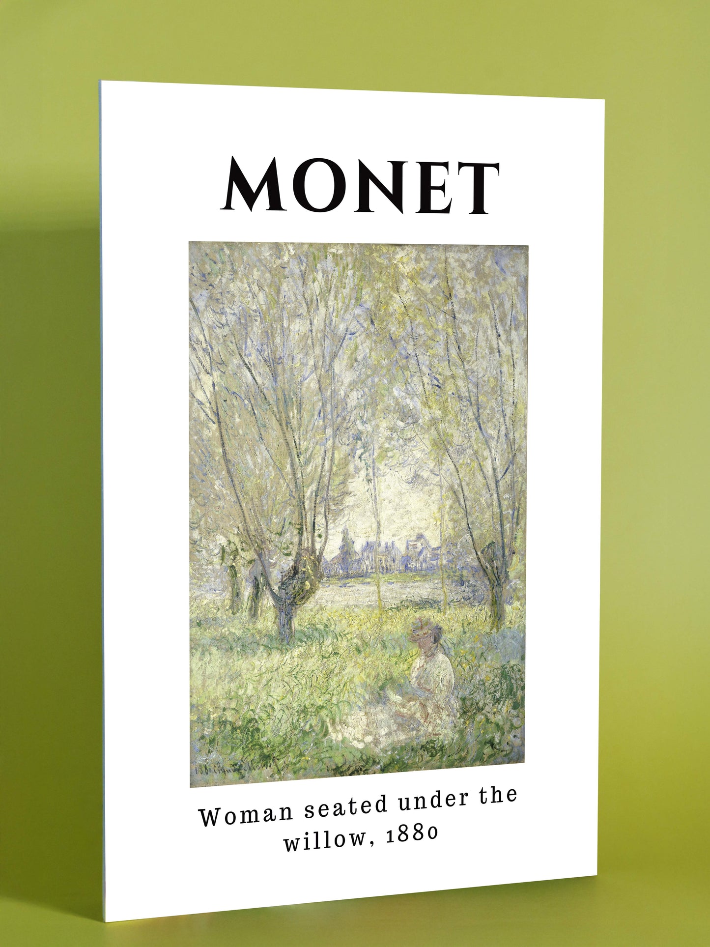 Monet Art Poster - Woman Seated Under the Willow