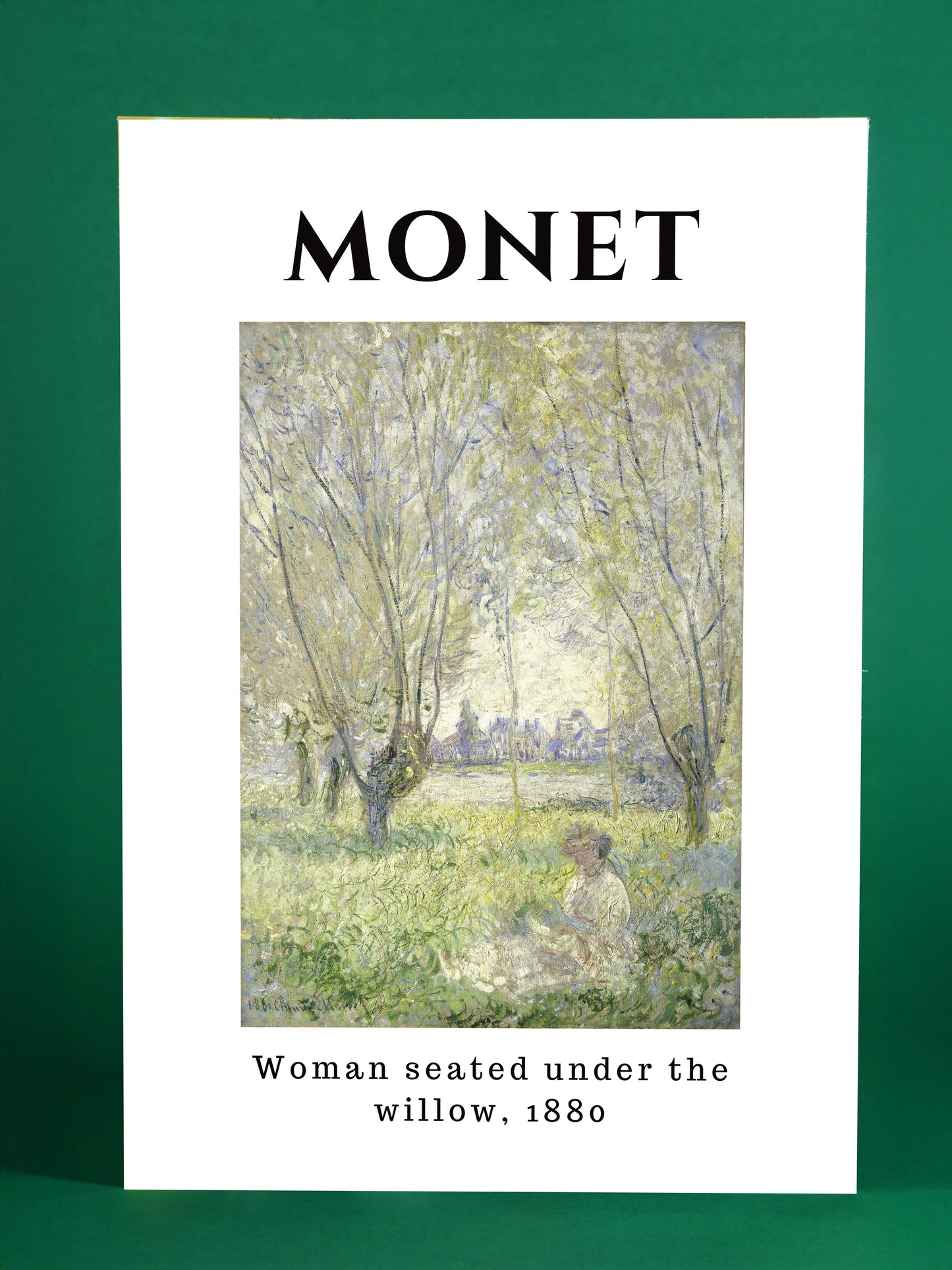 Monet Art Poster - Woman Seated Under the Willow