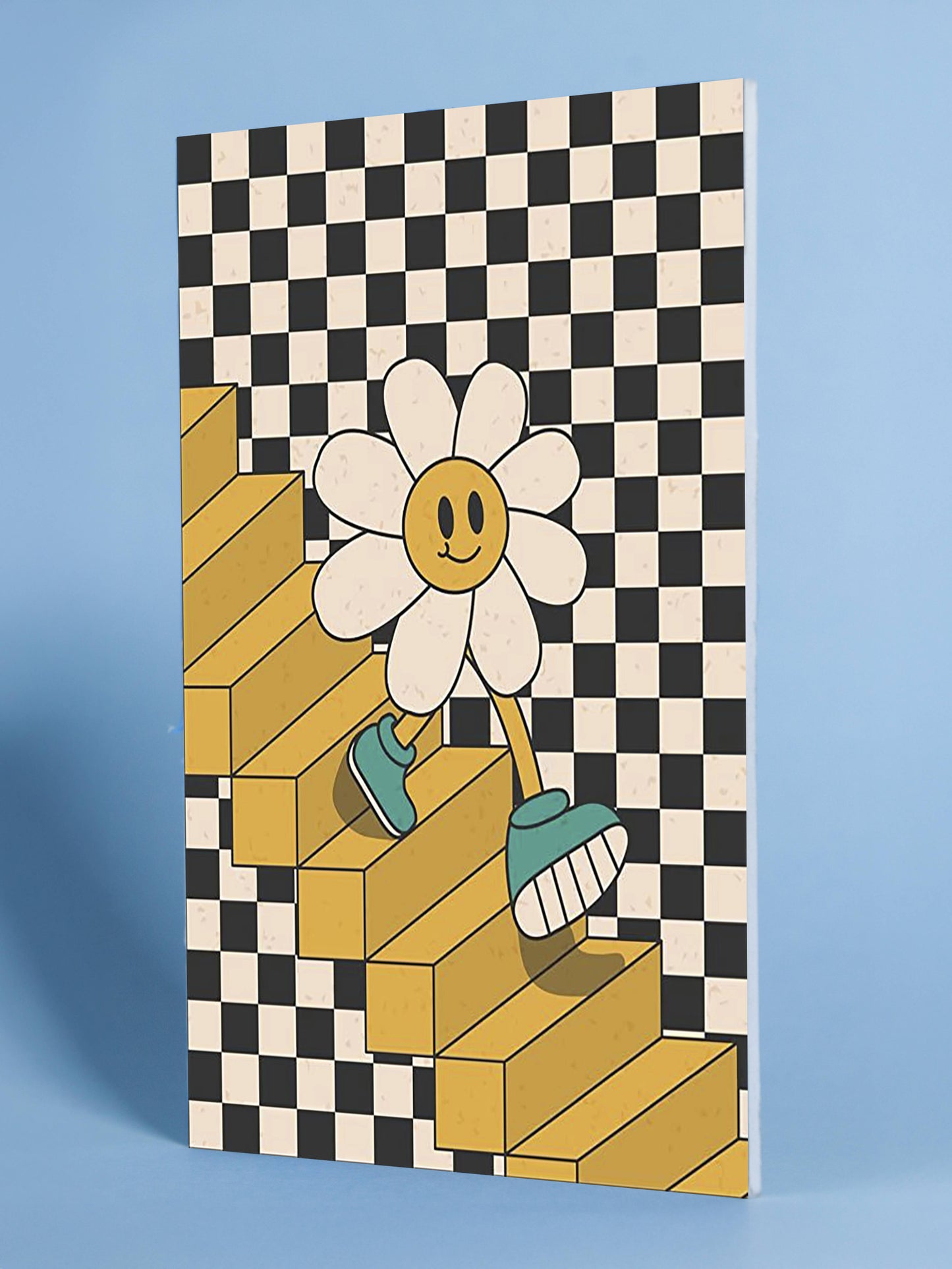 Whimsical Daisy Walking Up Stairs