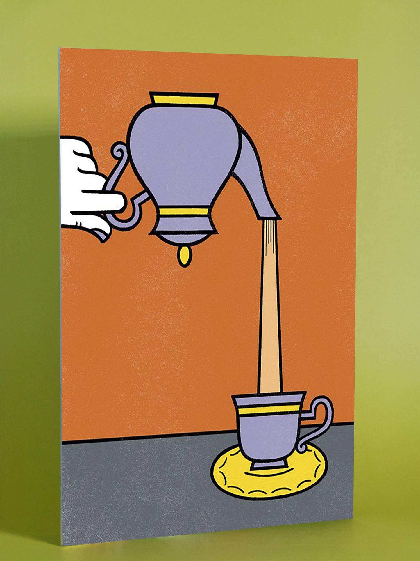 Funky Teapot Pouring Tea