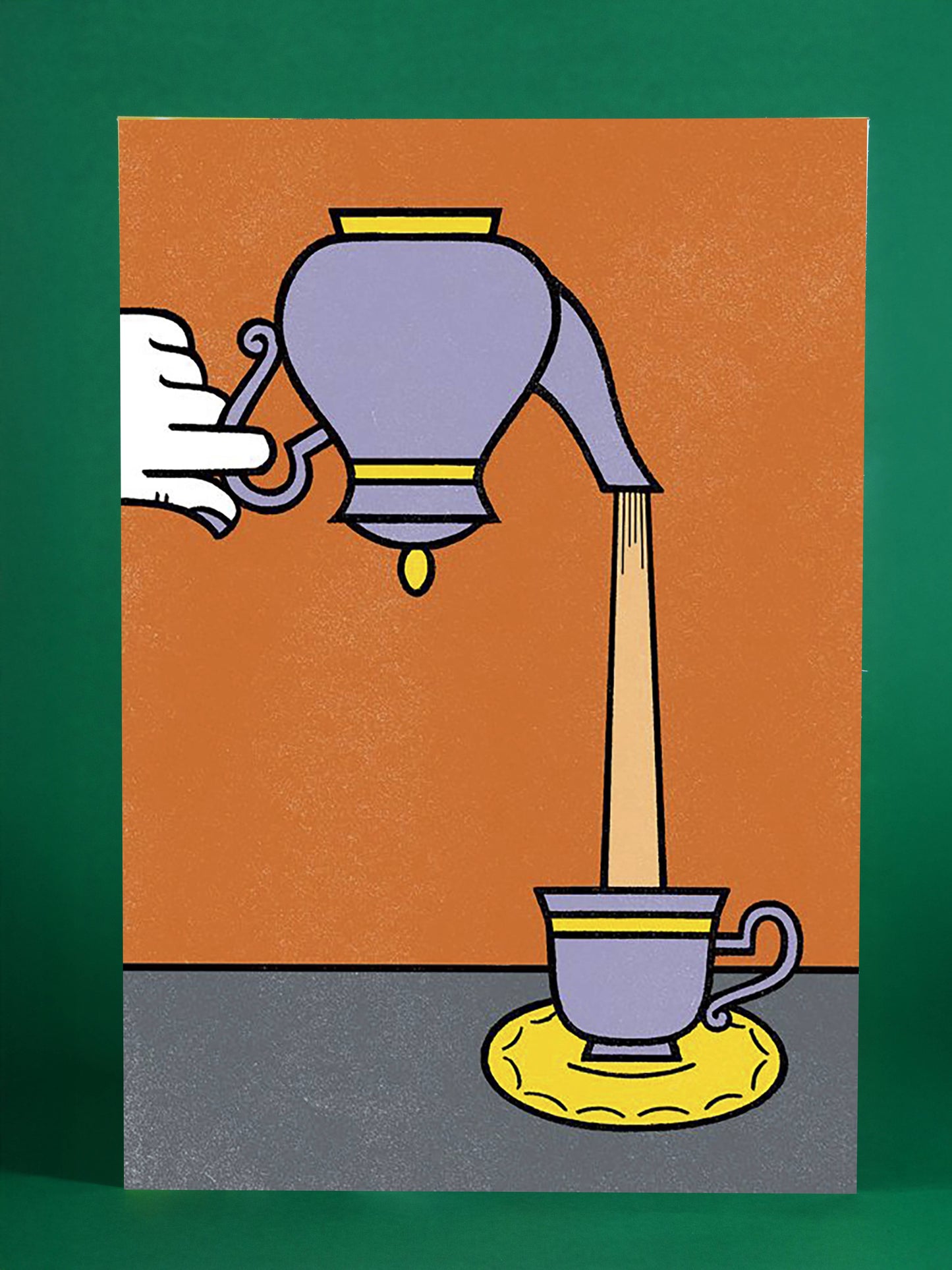 Funky Teapot Pouring Tea
