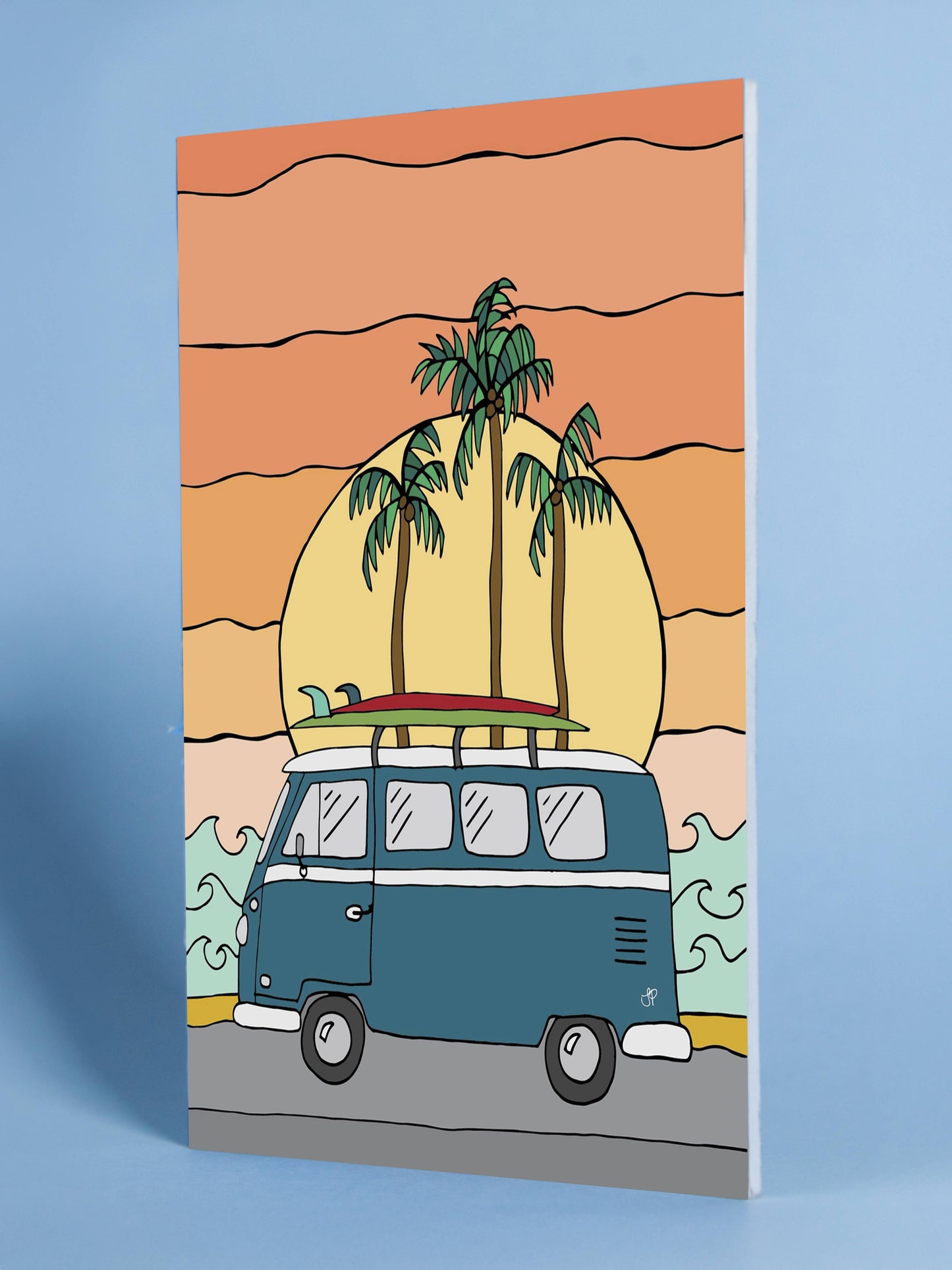 Retro Beach Van Art Print
