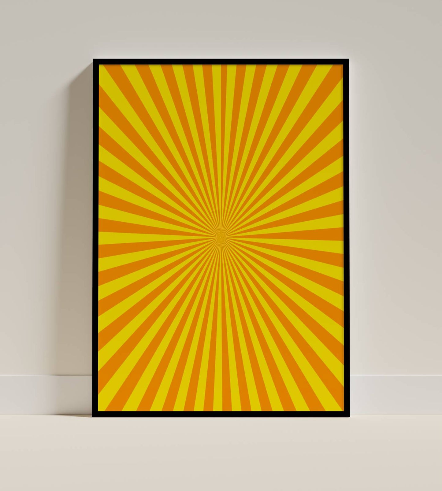 Retro Radiant Sunburst Wall Art