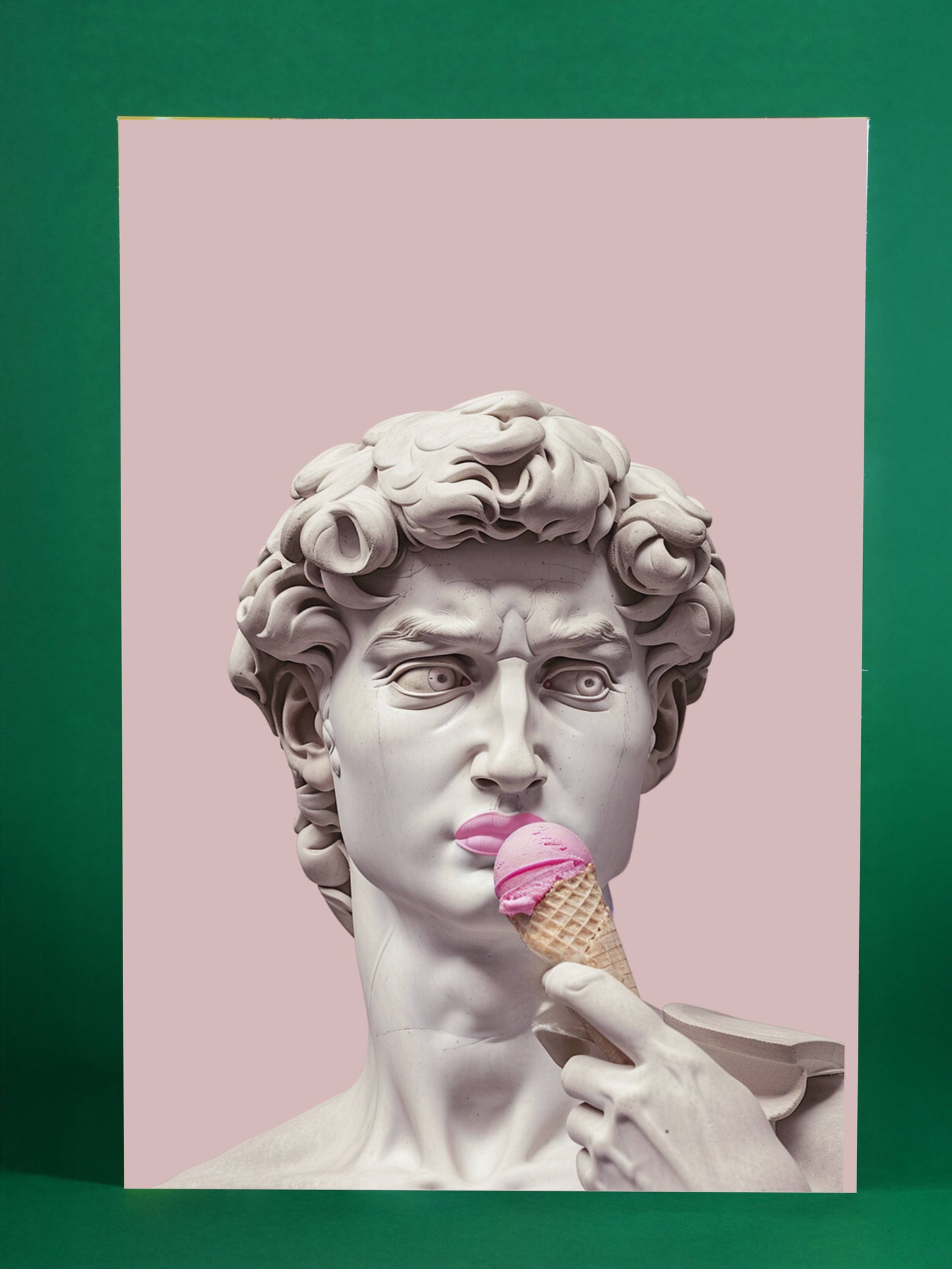 Classical Sculpture with Ice Cream