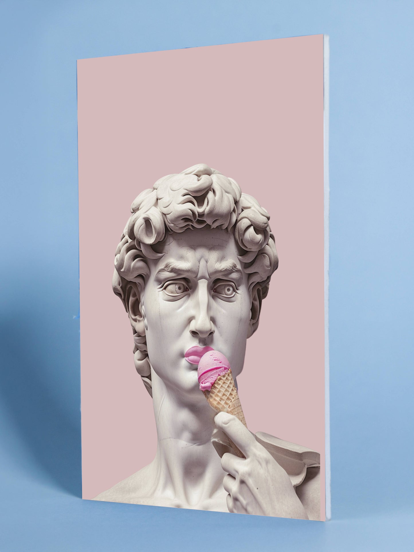 Classical Sculpture with Ice Cream